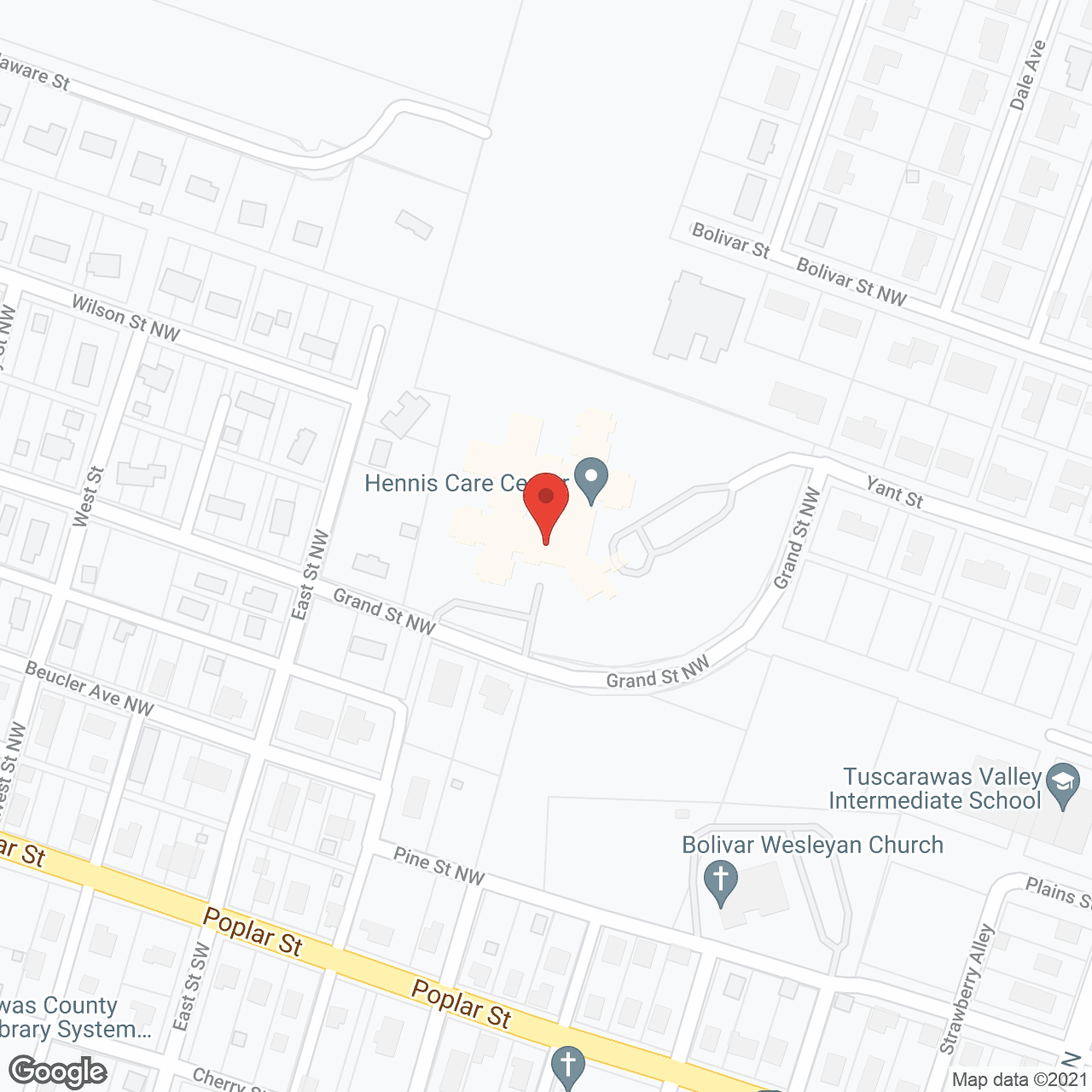 Map of the neighborhood around Hennis Care & Assisted Living