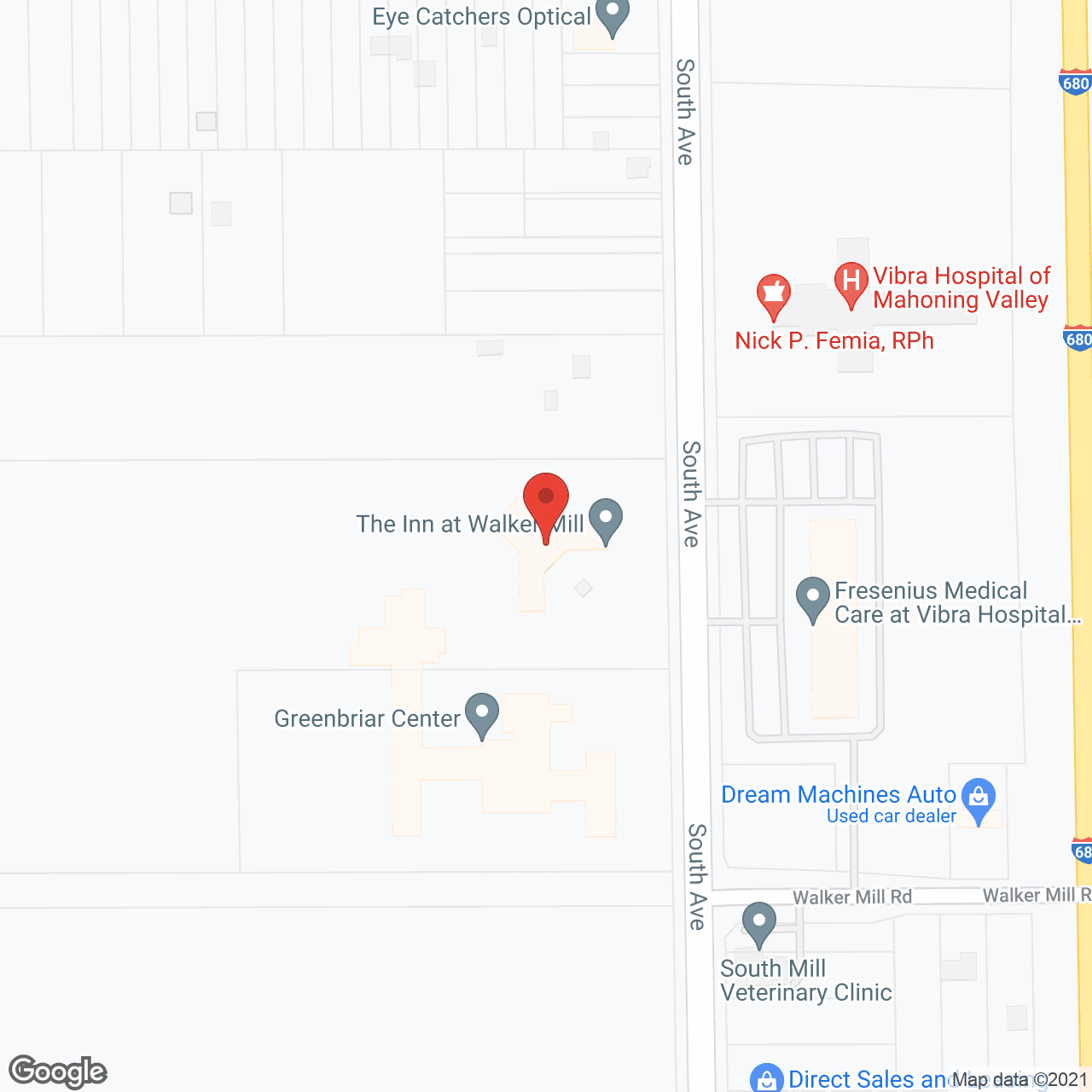 Map of the neighborhood around Commons at Greenbriar