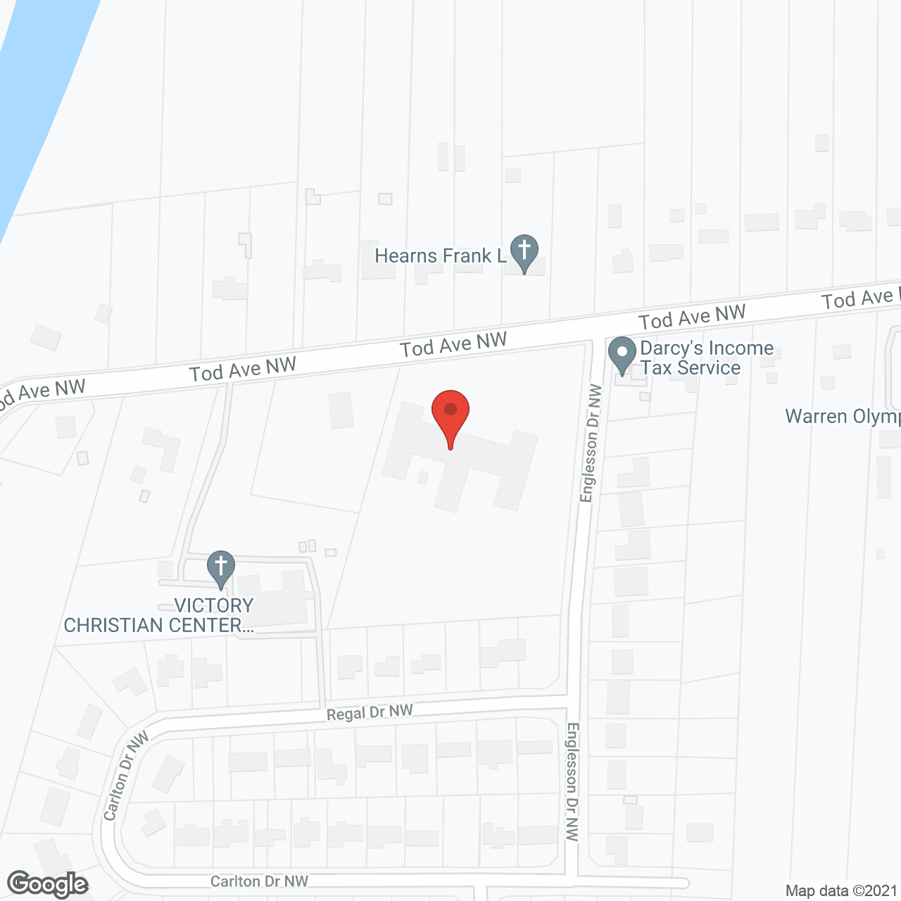 Map of the neighborhood around Imperial Skilled Care
