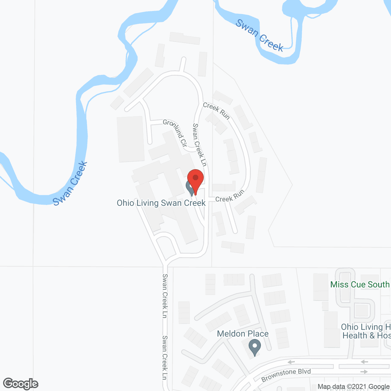 Map of the neighborhood around Ohio Living Swan Creek