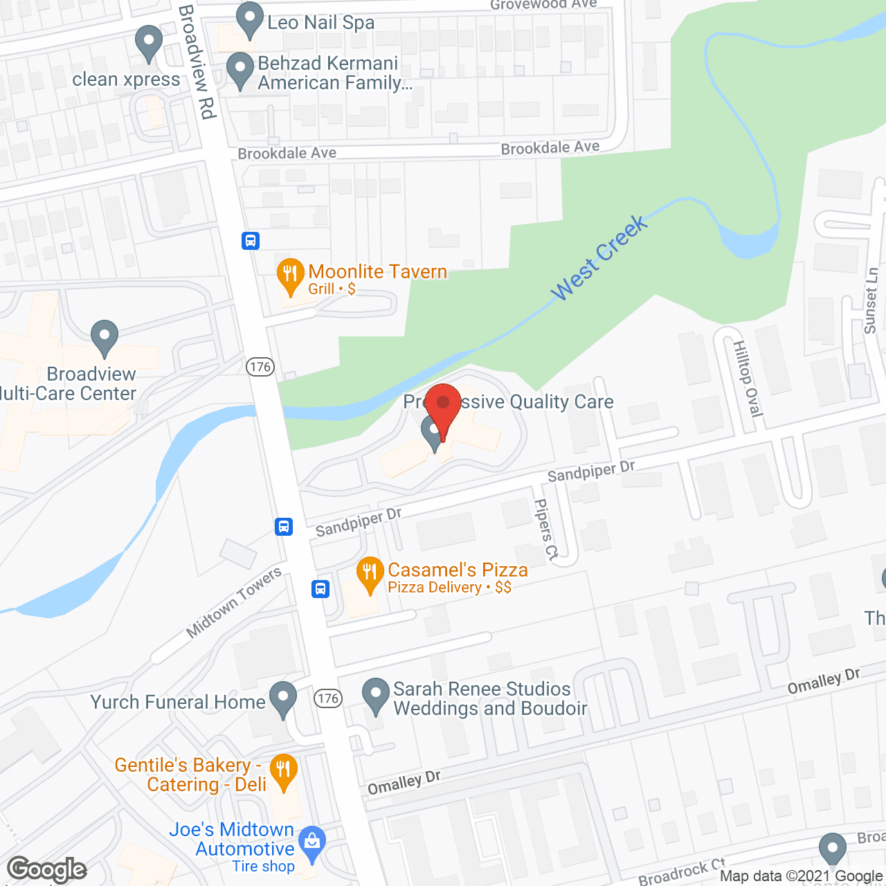Map of the neighborhood around Parma Care Ctr