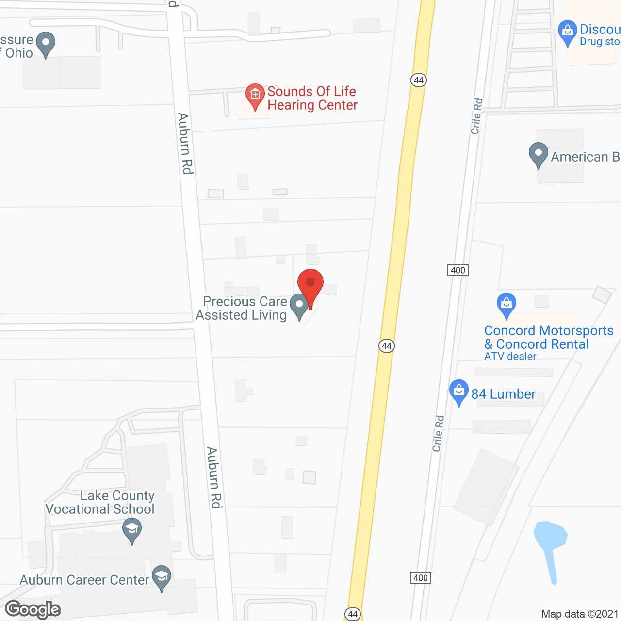 Map of the neighborhood around Precious Care Assisted Living Inc.