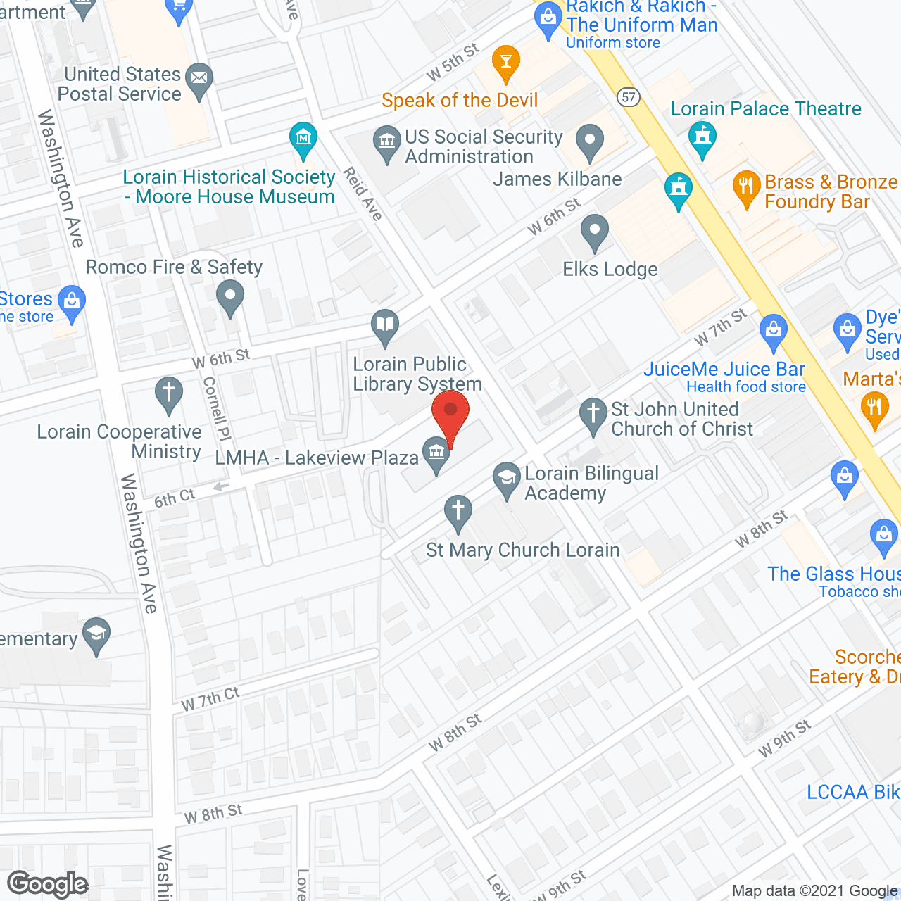 Map of the neighborhood around Lakeview Assisted-Living Ctr