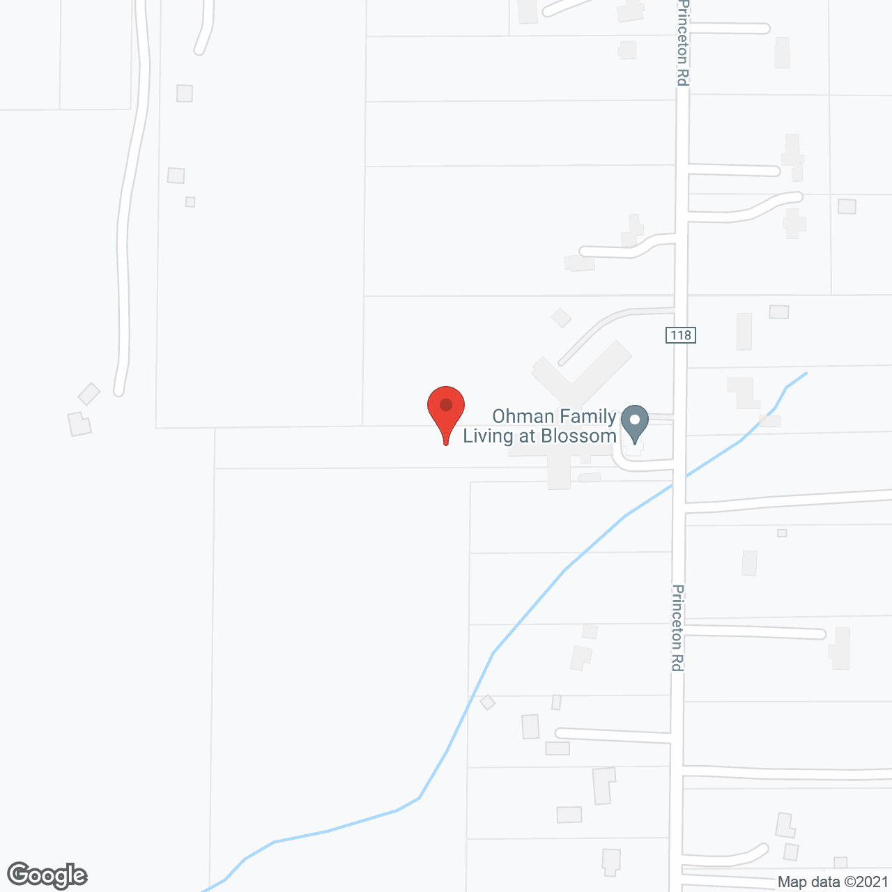 Map of the neighborhood around Blossom Hill Health Care Residence