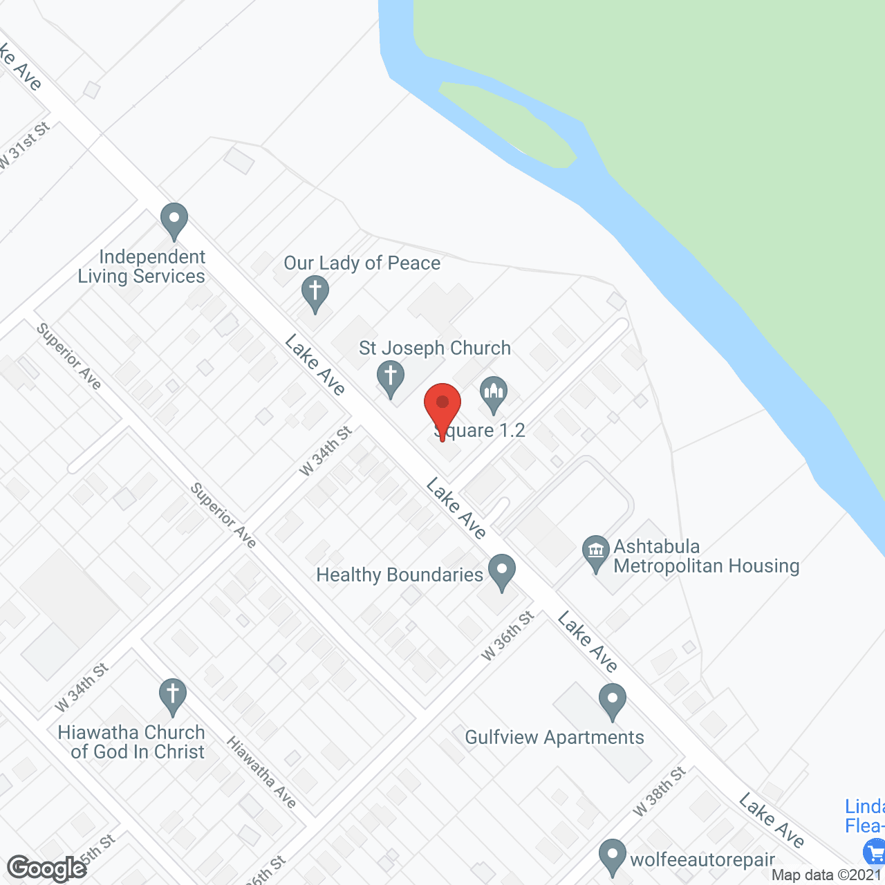 Map of the neighborhood around Silver Sands Shared Residency