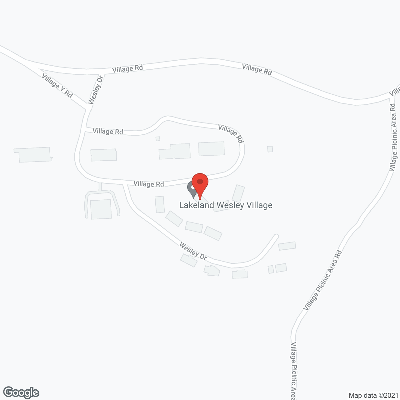 Map of the neighborhood around Lakeland Wesley Village