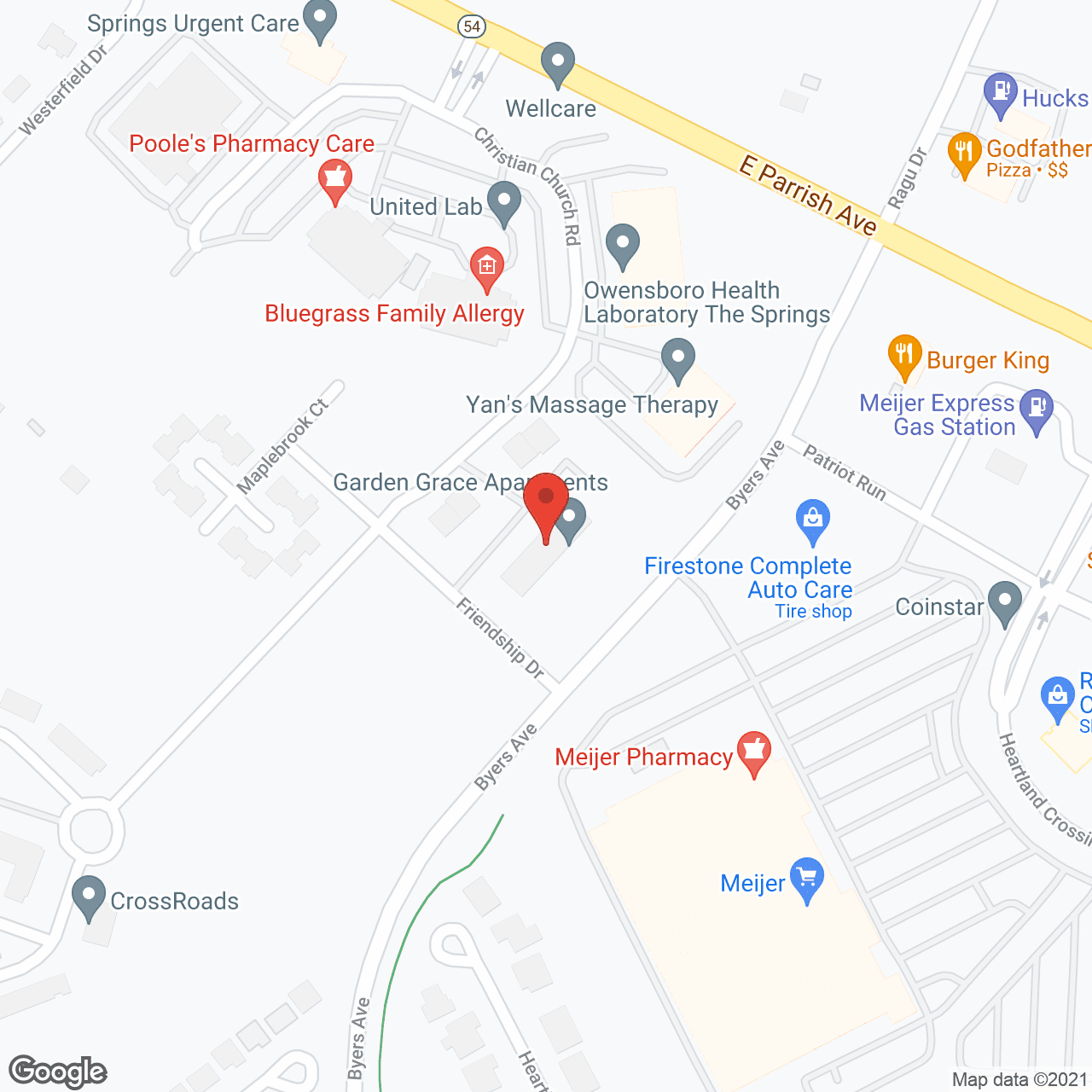 Map of the neighborhood around Maple Brook Village