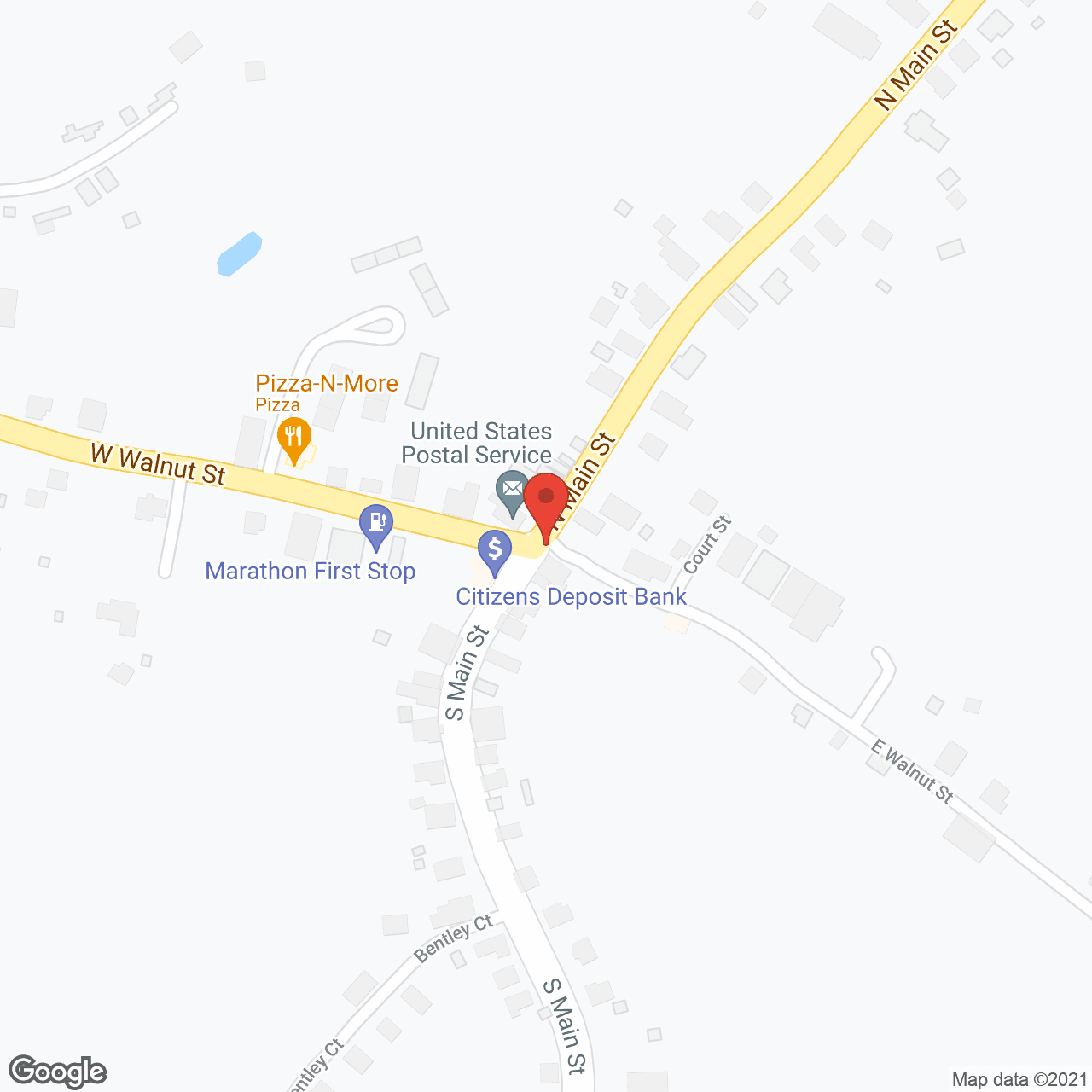 Map of the neighborhood around Robertson Co Health Care