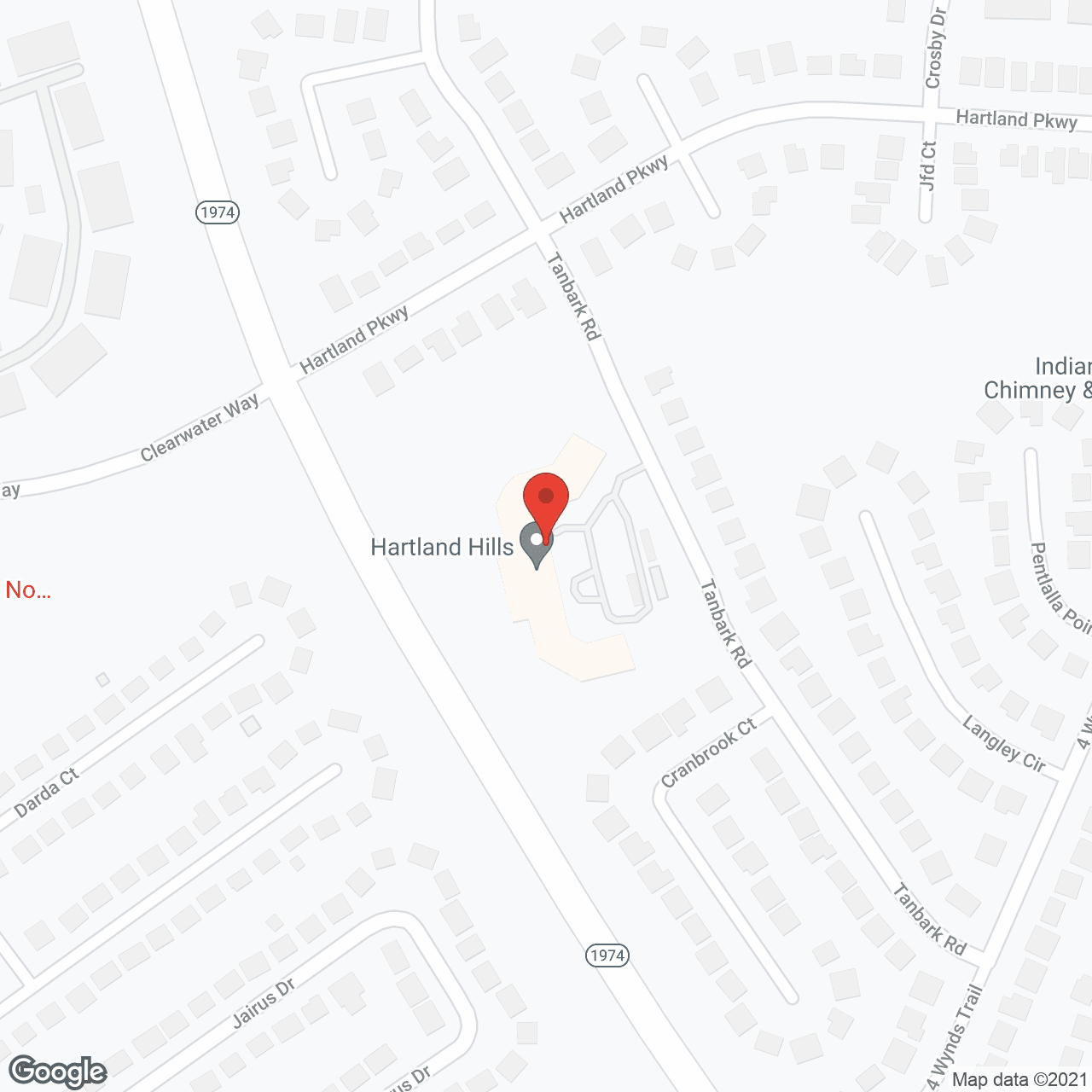 Map of the neighborhood around Holiday Hartland Hills