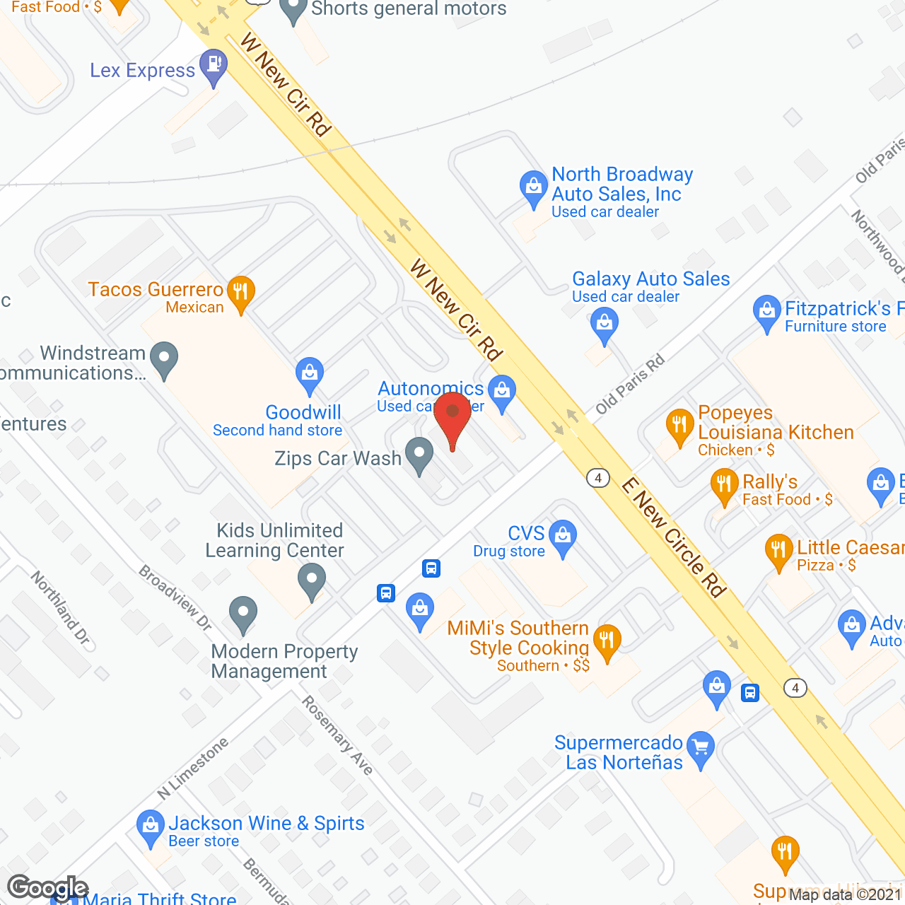 Map of the neighborhood around SunBridge Care and Rehabilitation - Limestone Street