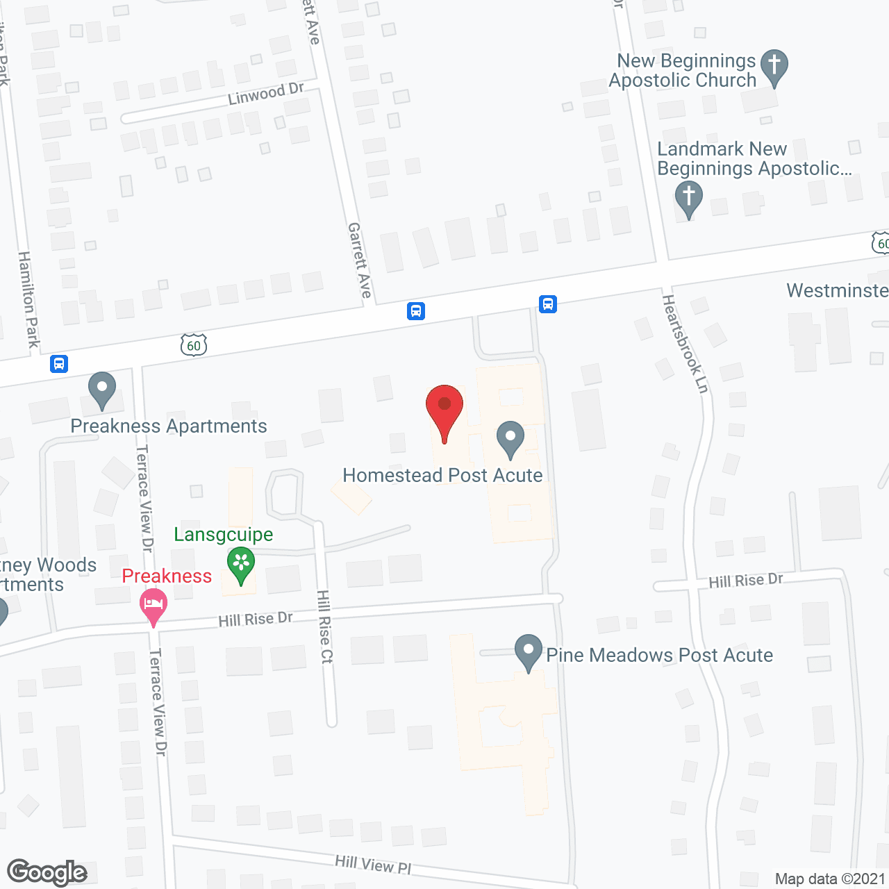 Map of the neighborhood around Providence Homestead