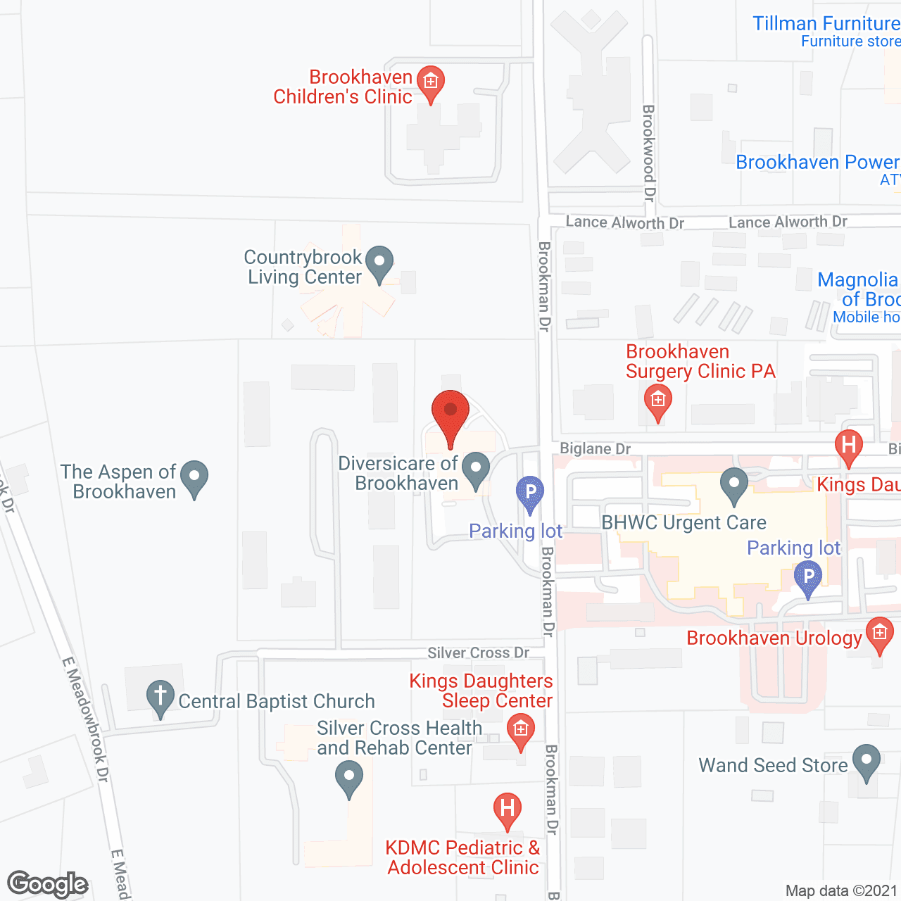 Map of the neighborhood around Golden Living Center Brookhaven