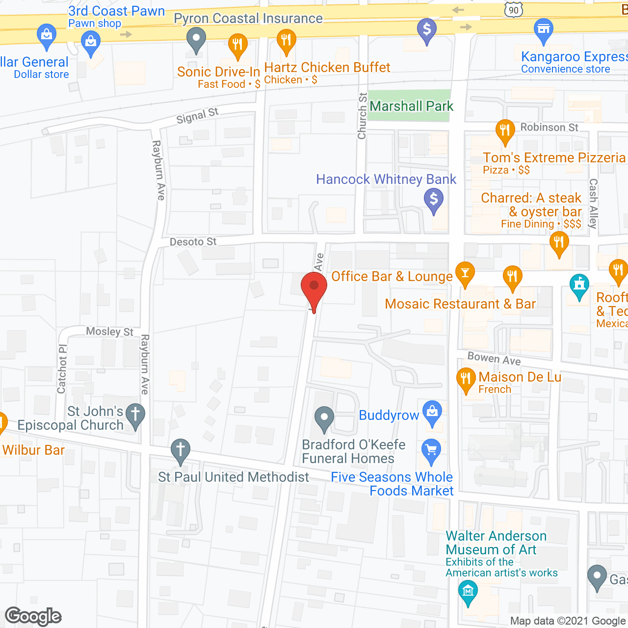 Map of the neighborhood around Samaritan House