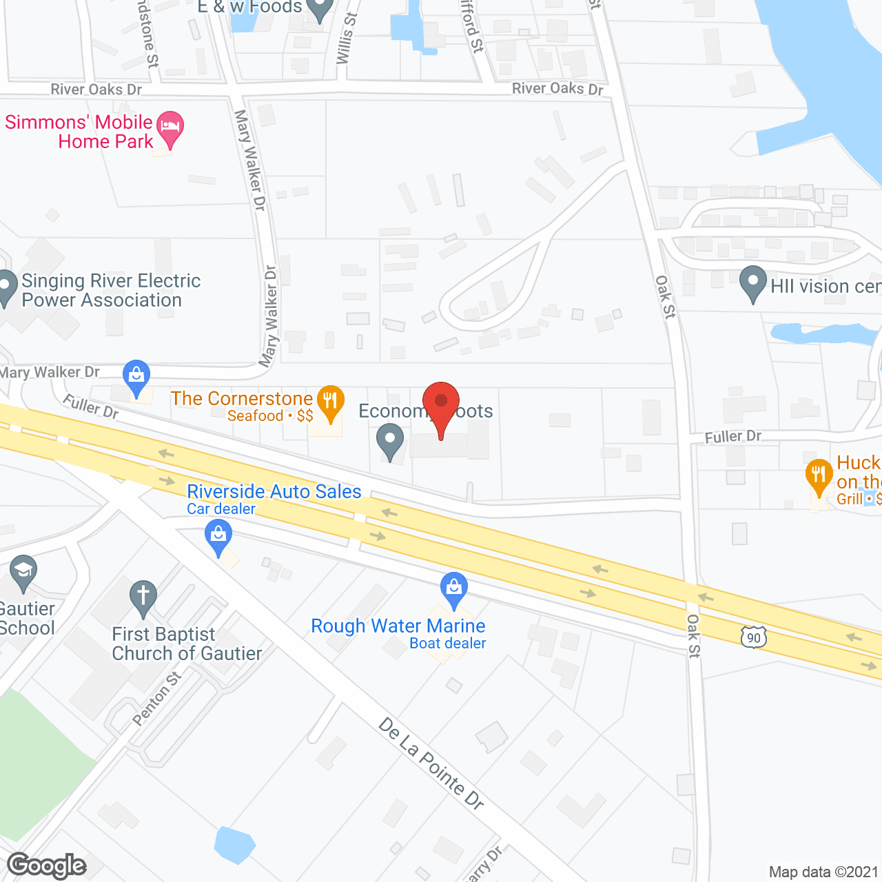 Map of the neighborhood around Gautier Personal Care Home