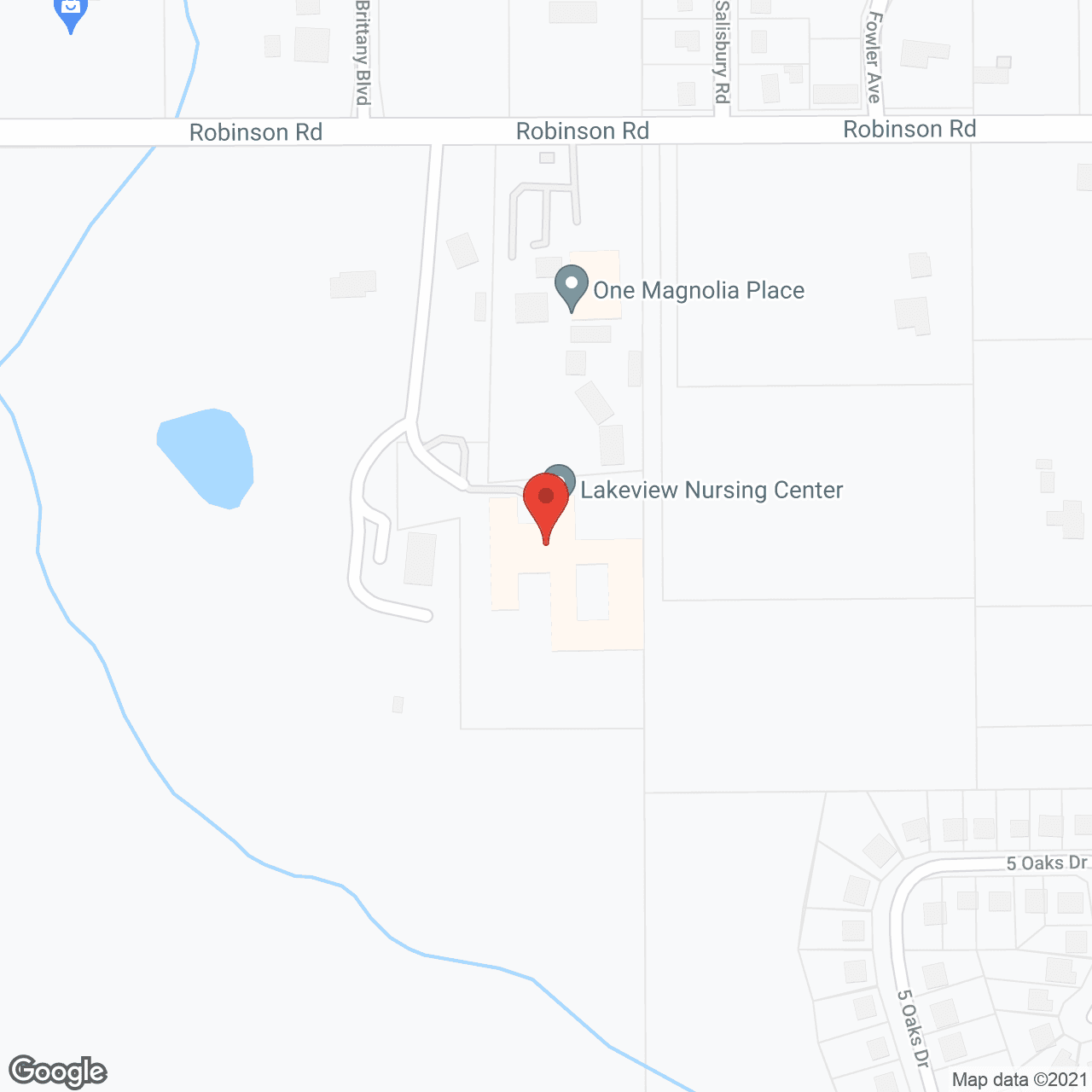 Map of the neighborhood around Lakeview Nursing Center Personal Care