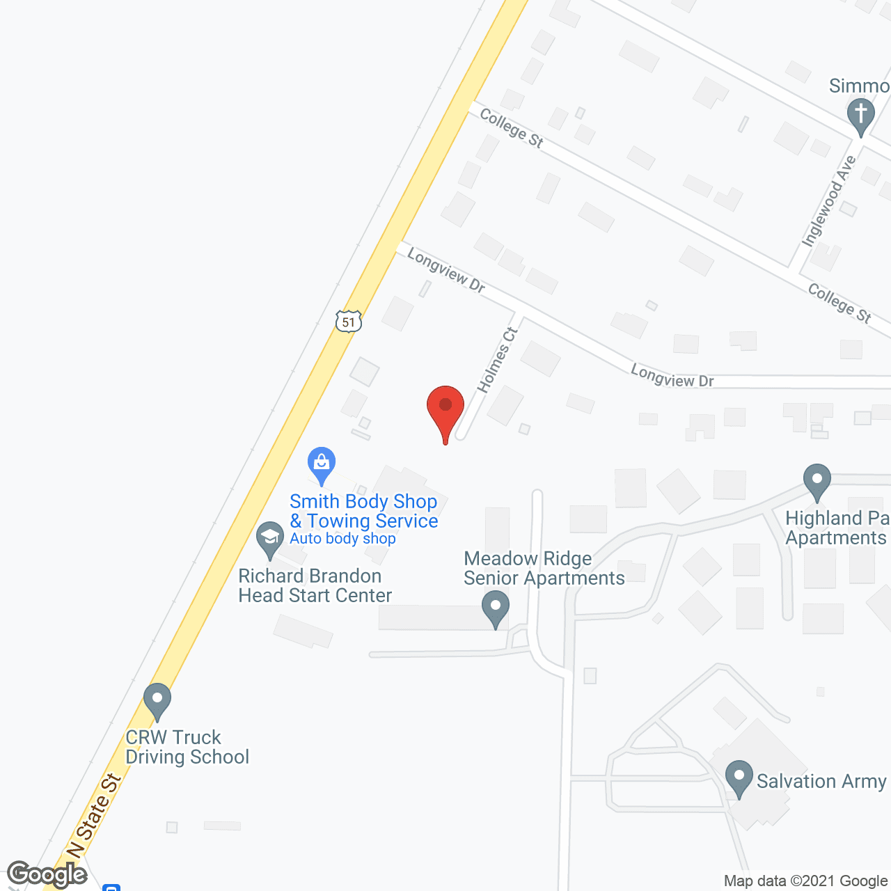 Map of the neighborhood around Sincere Home Care