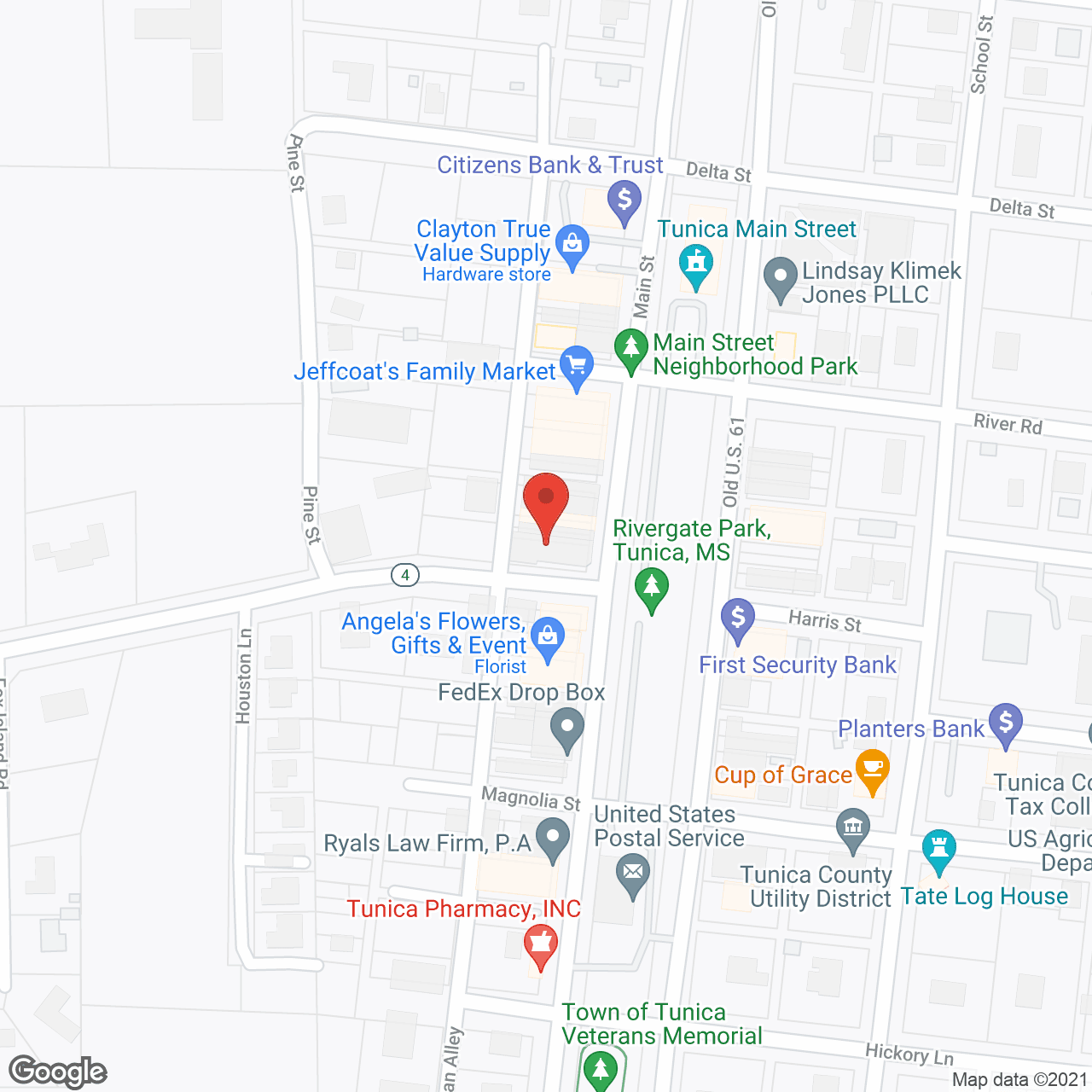 Map of the neighborhood around Hotel Marie