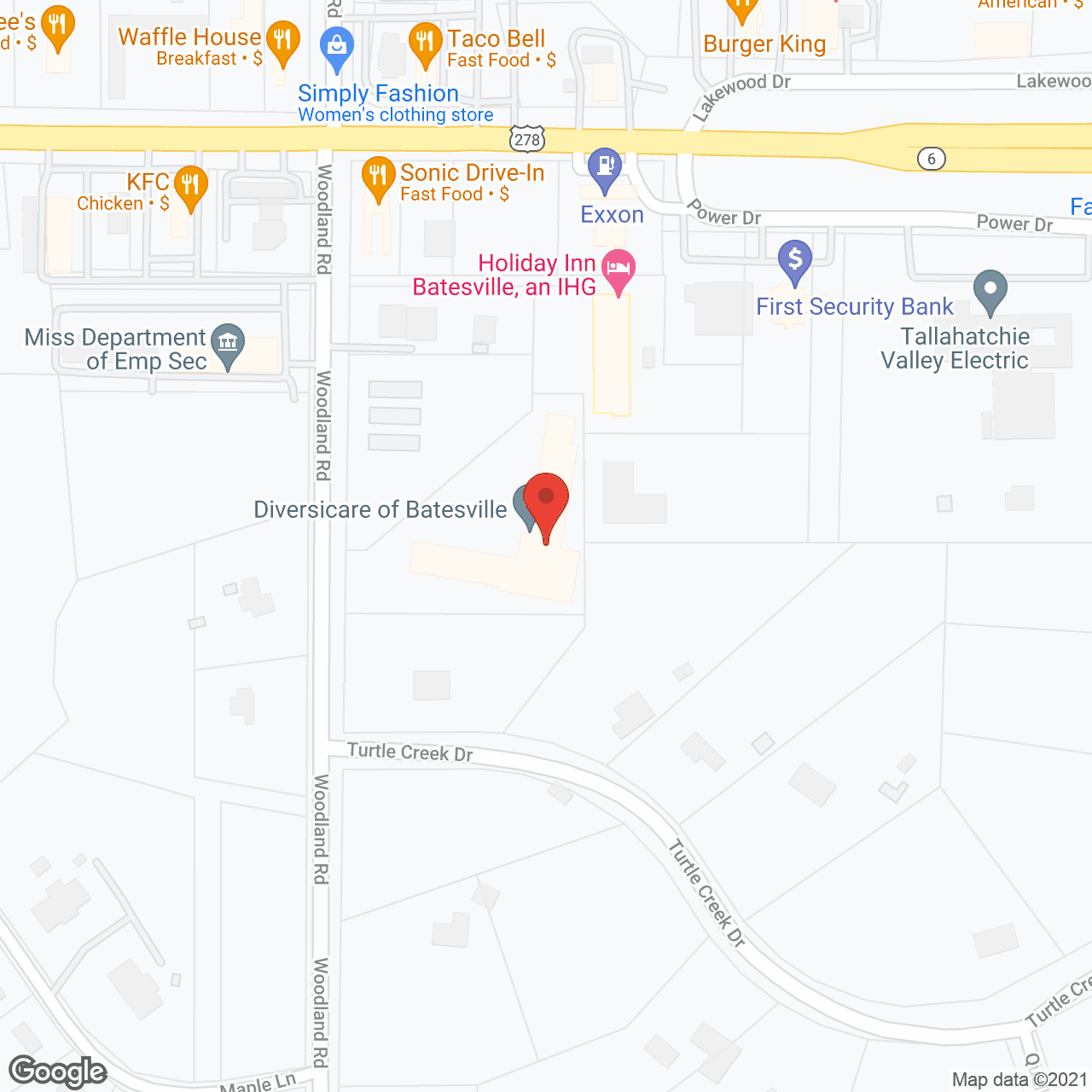 Map of the neighborhood around Golden LivingCenter - Batesville