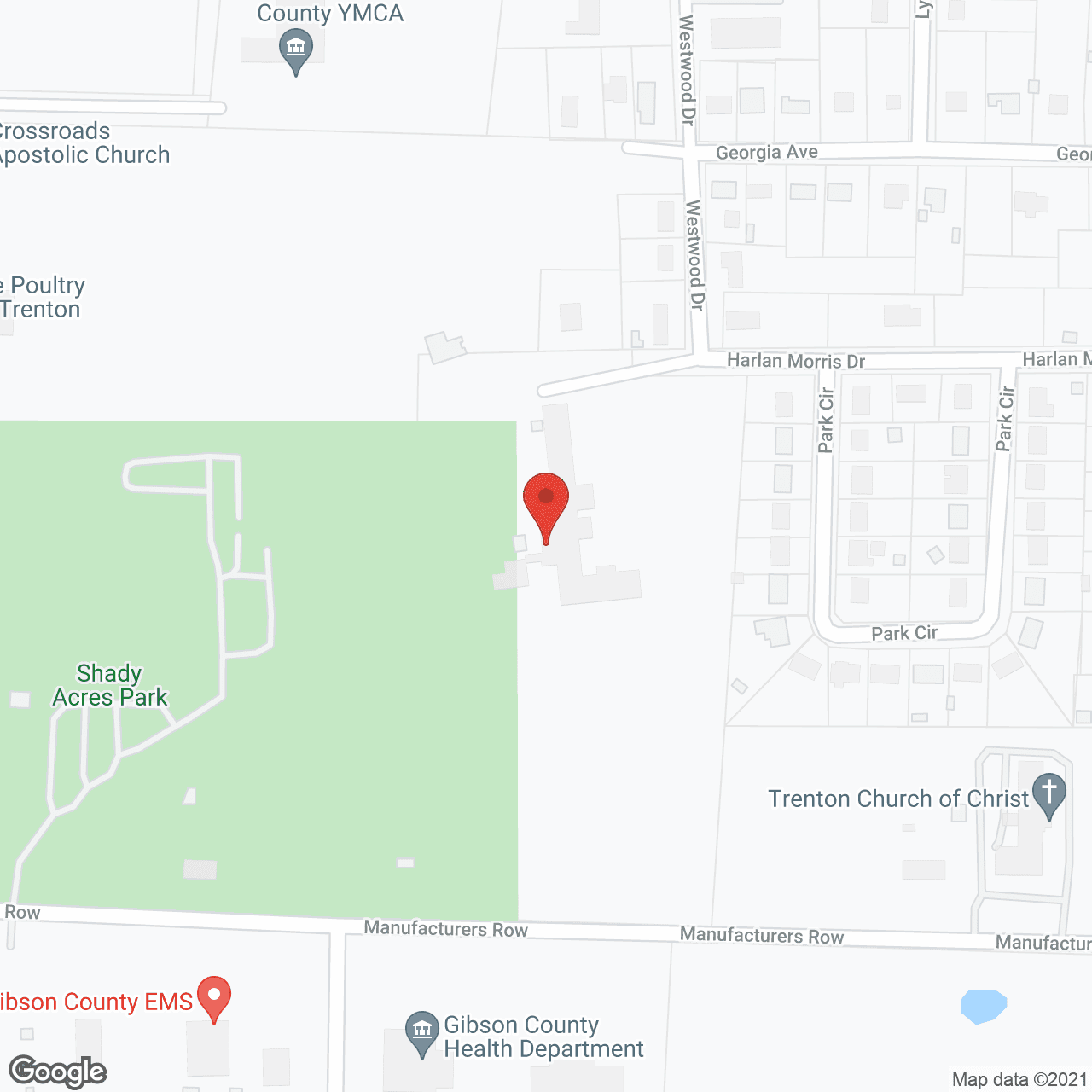 Map of the neighborhood around Harlan Laura-Morris Mack Home