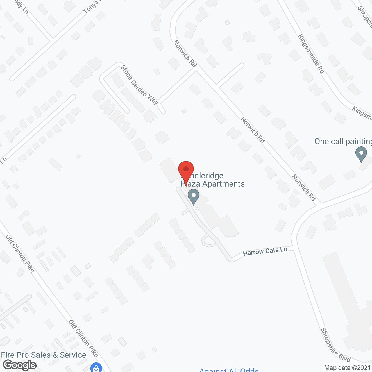 Map of the neighborhood around Candleridge Plaza Apartments