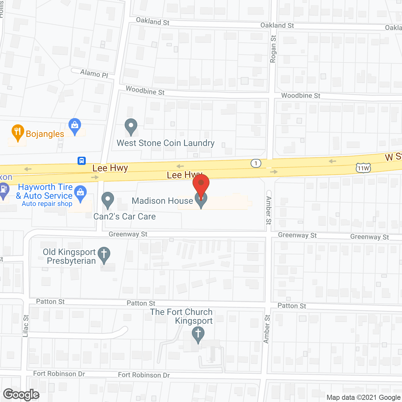 Map of the neighborhood around Wellmont Madison House