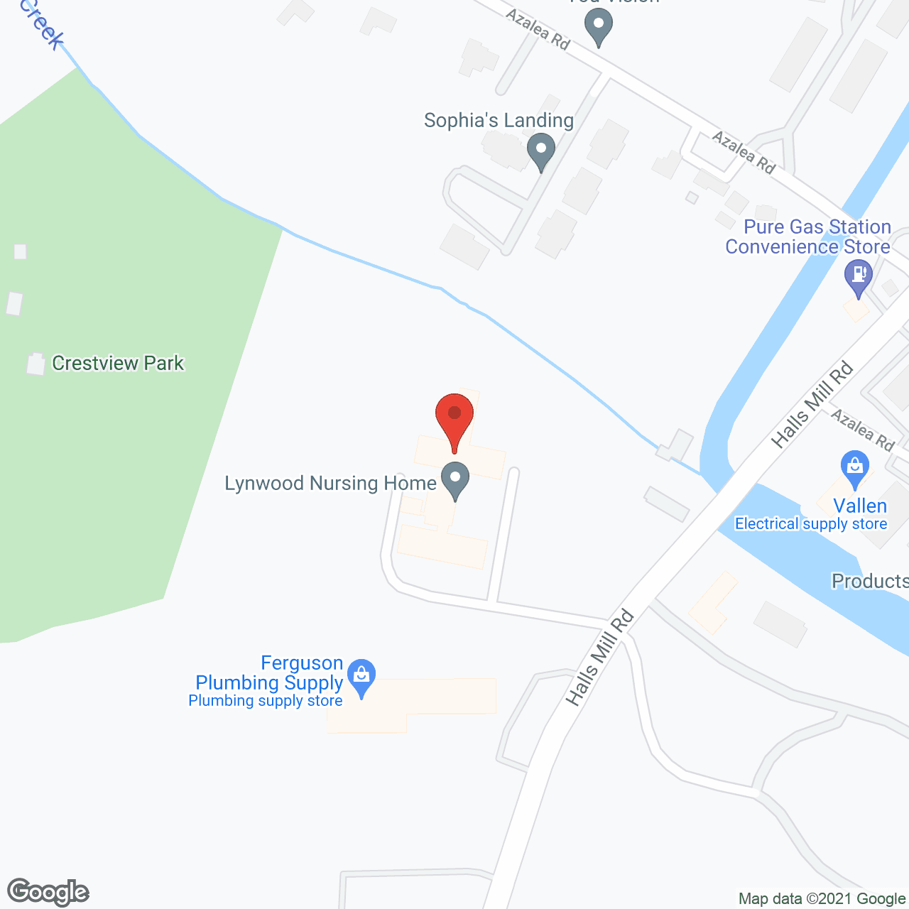 Map of the neighborhood around Lynwood Nursing Home