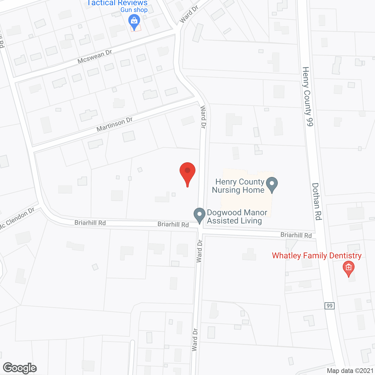 Map of the neighborhood around Dogwood Manor Assisted Living Facility