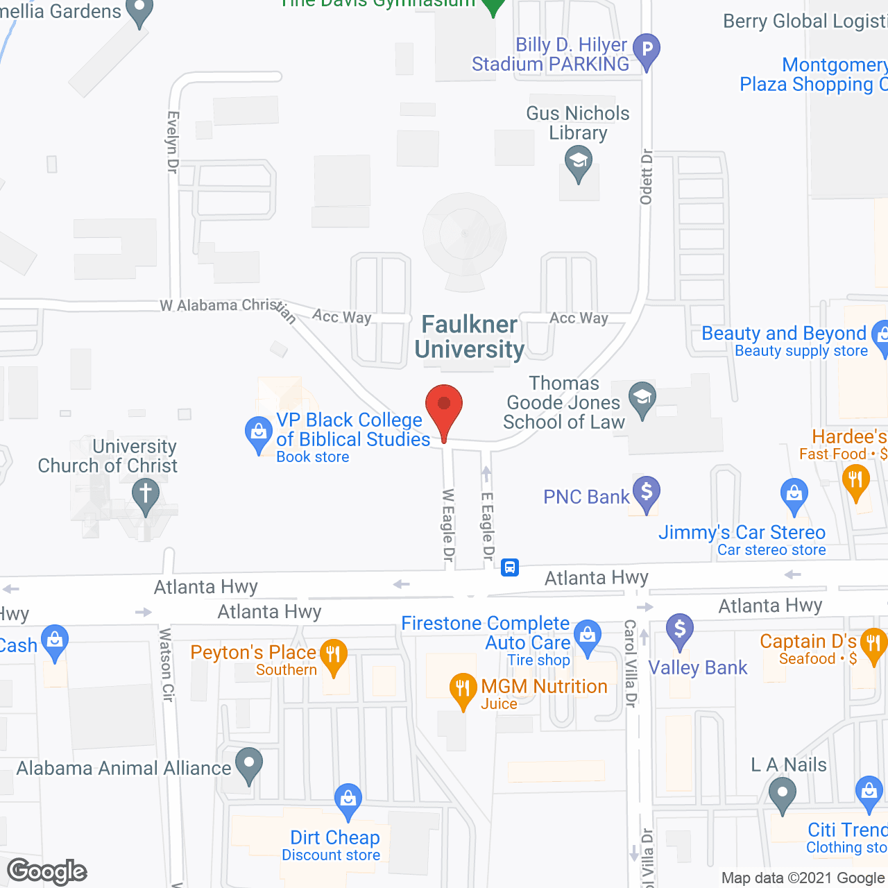 Map of the neighborhood around Elizabeth Wright Apartments