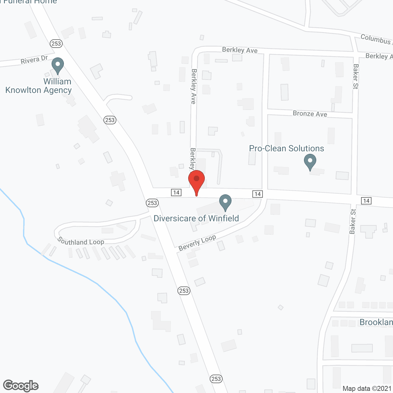 Map of the neighborhood around Golden LivingCenter - Winfield