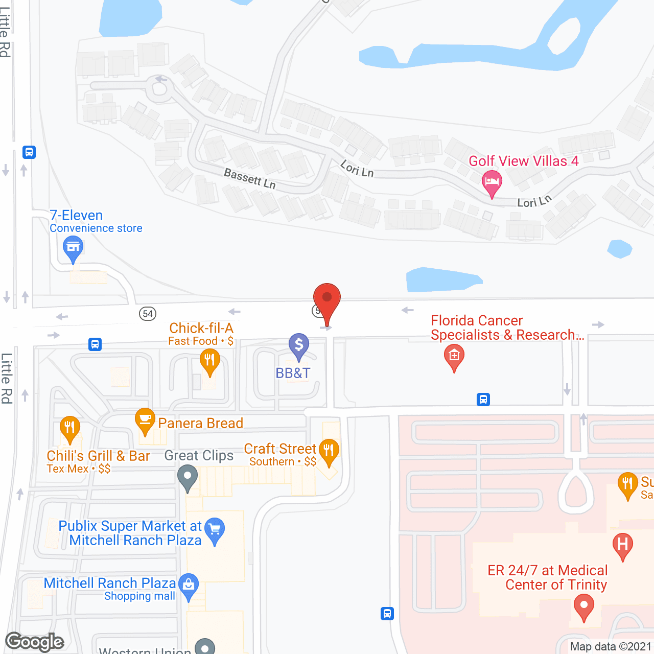 Map of the neighborhood around Tandem Health Care