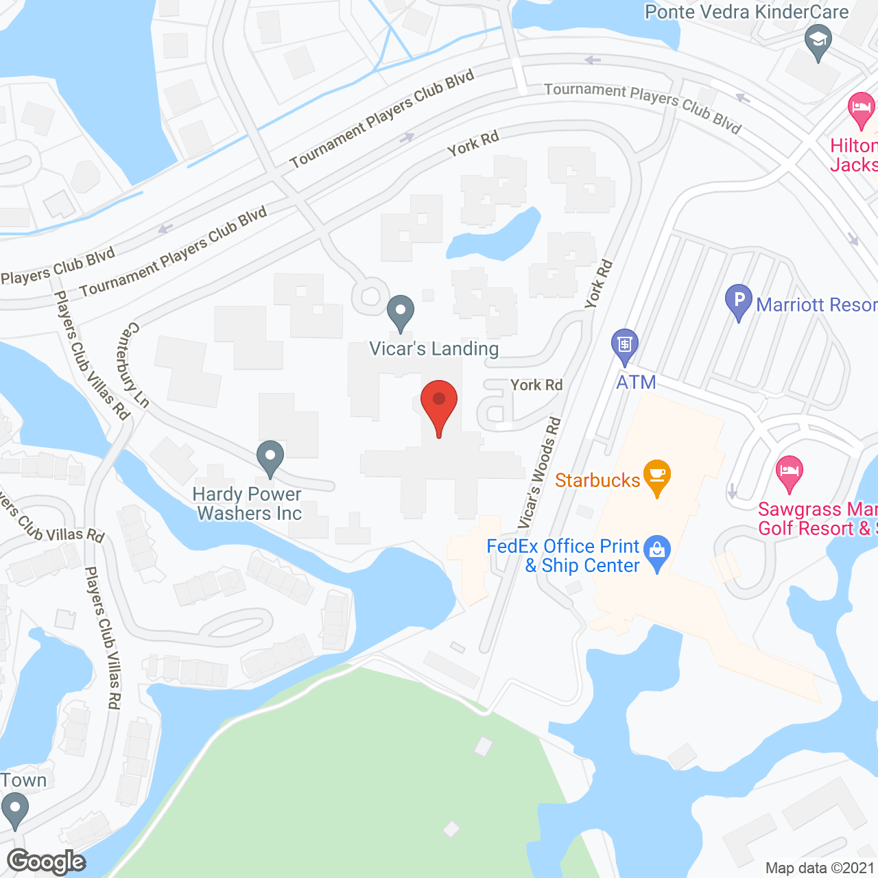 Map of the neighborhood around Vicar's Landing At Ponte Vedra