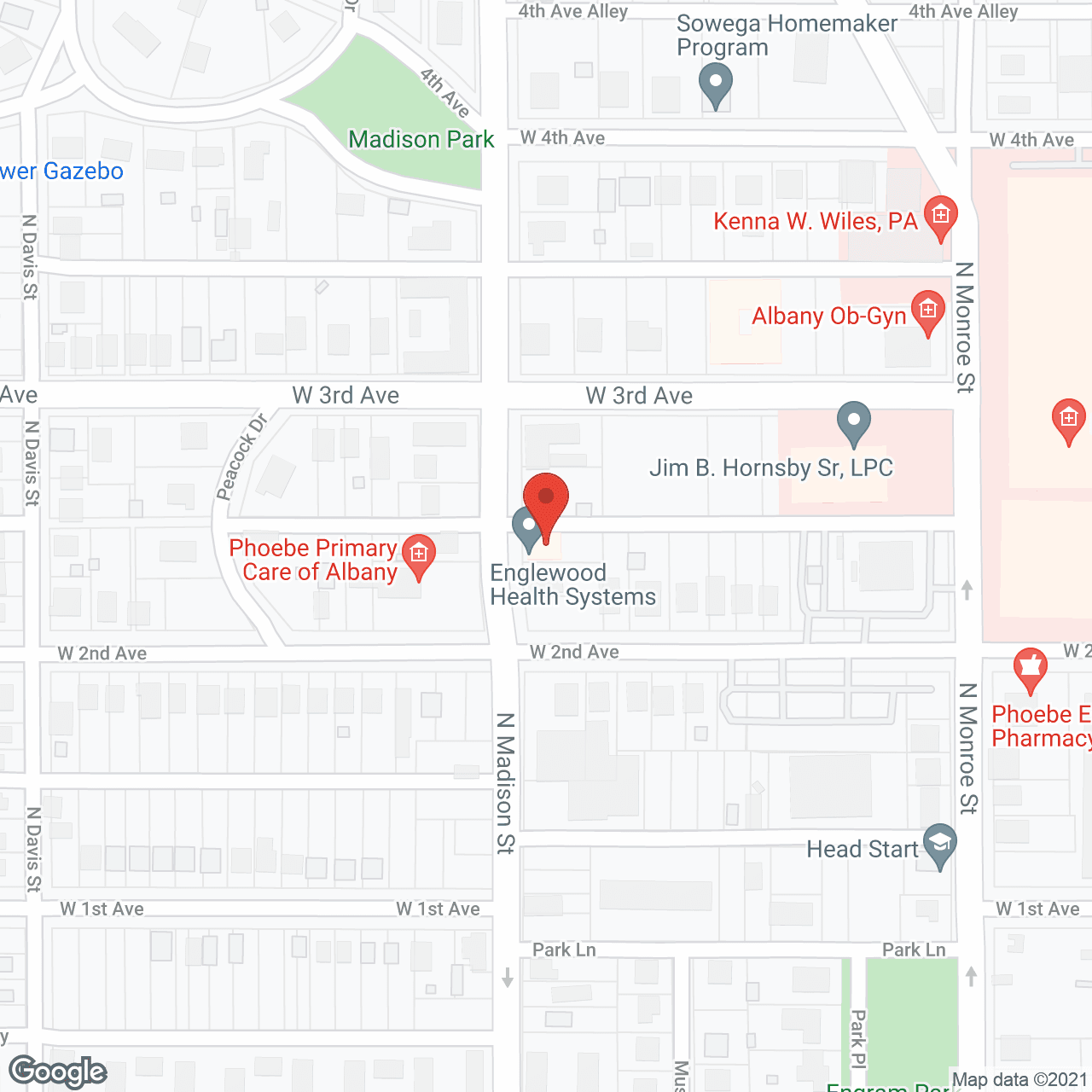 Map of the neighborhood around Englewood Health Care Ctr
