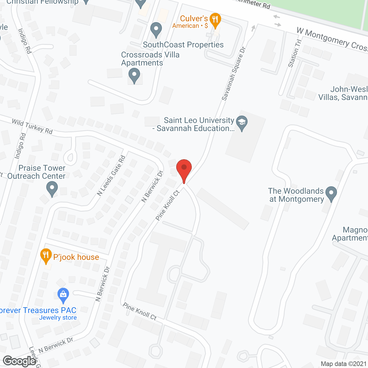 Map of the neighborhood around Palmetto Inn