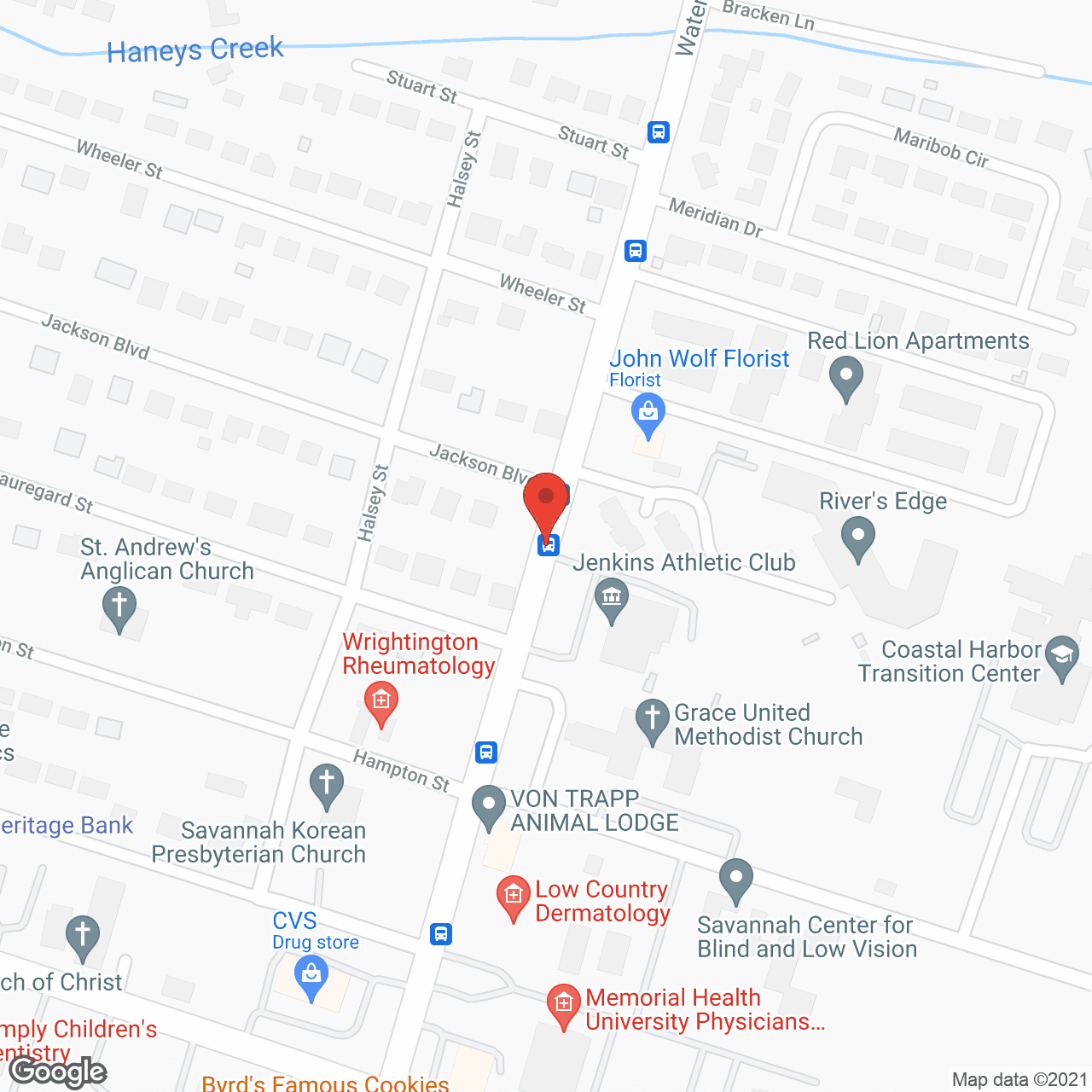 Map of the neighborhood around Holiday River's Edge