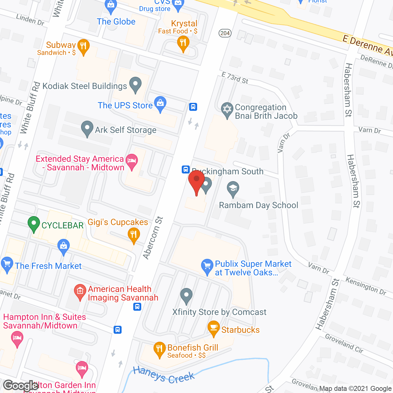Map of the neighborhood around Buckingham South