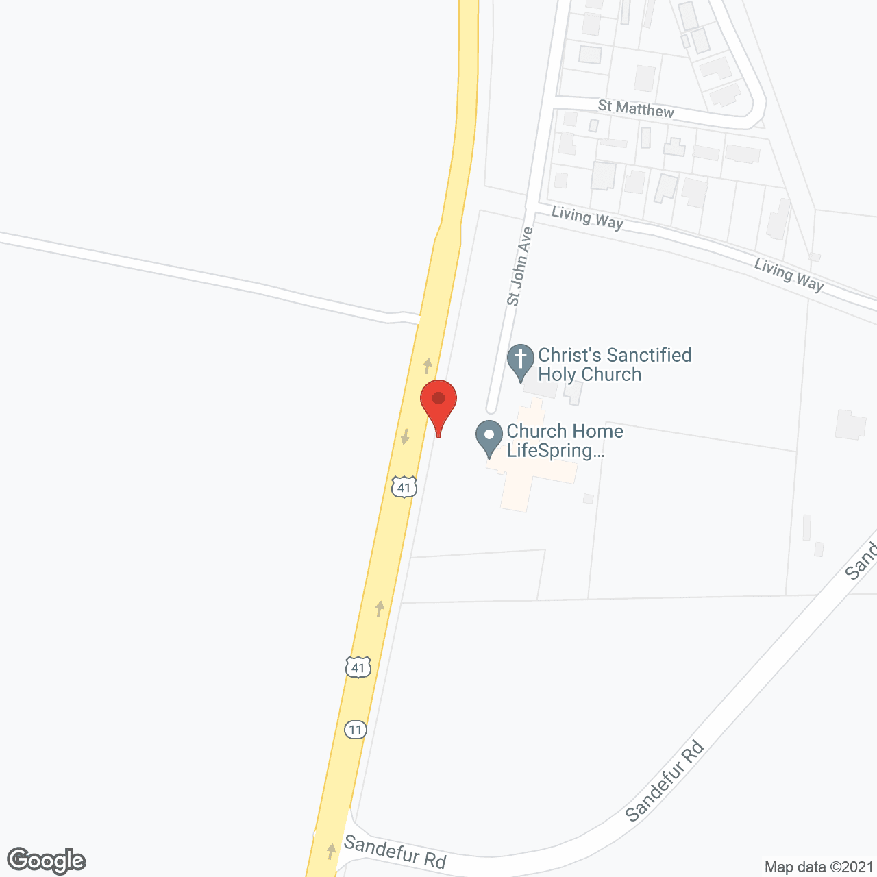 Map of the neighborhood around Church Home For the Aged
