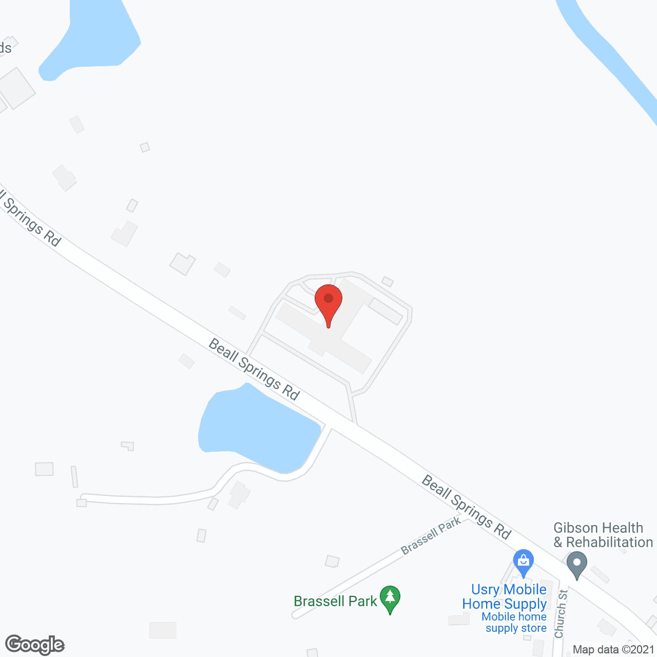Map of the neighborhood around The Southern Living Center