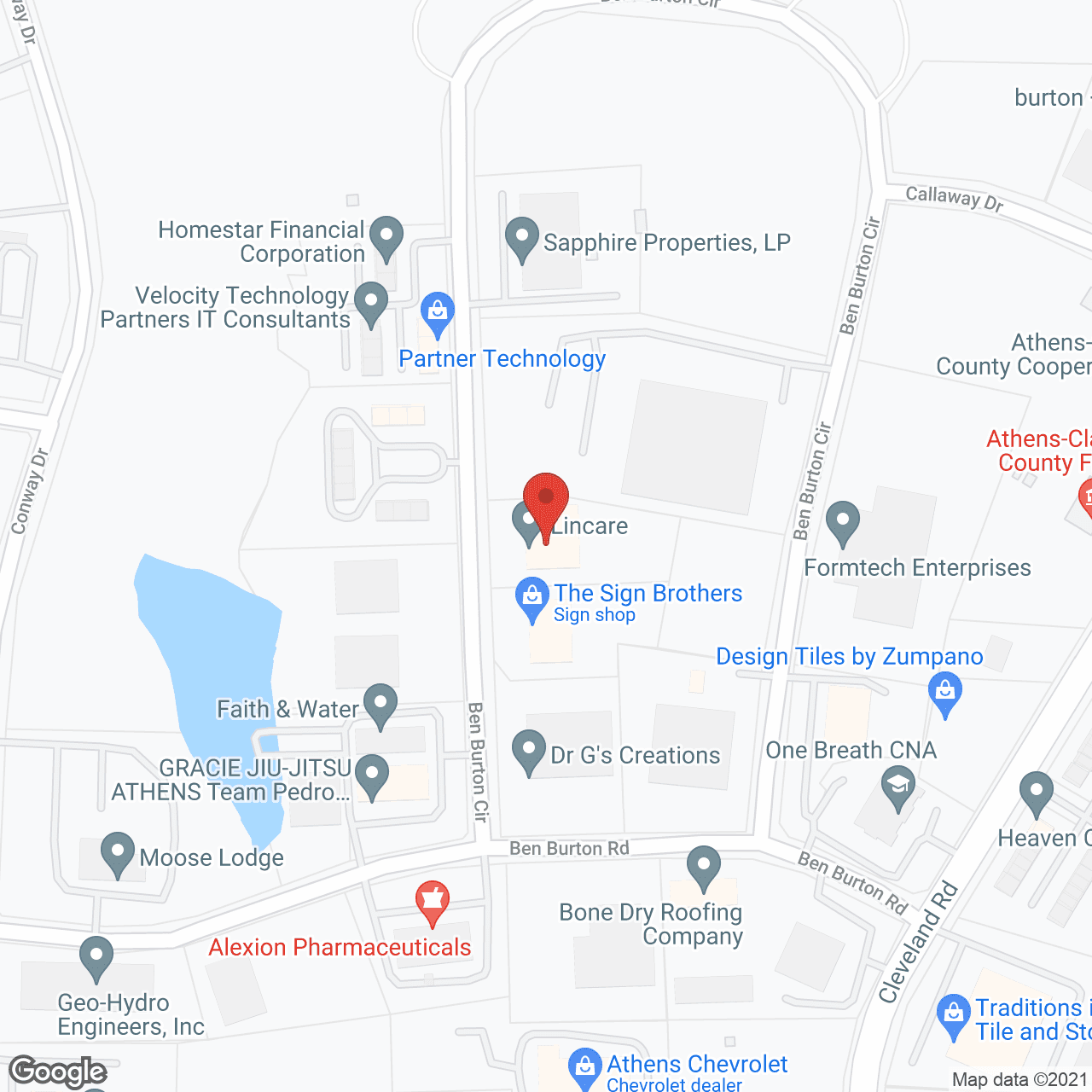 Map of the neighborhood around Georgia Options In Comm Living