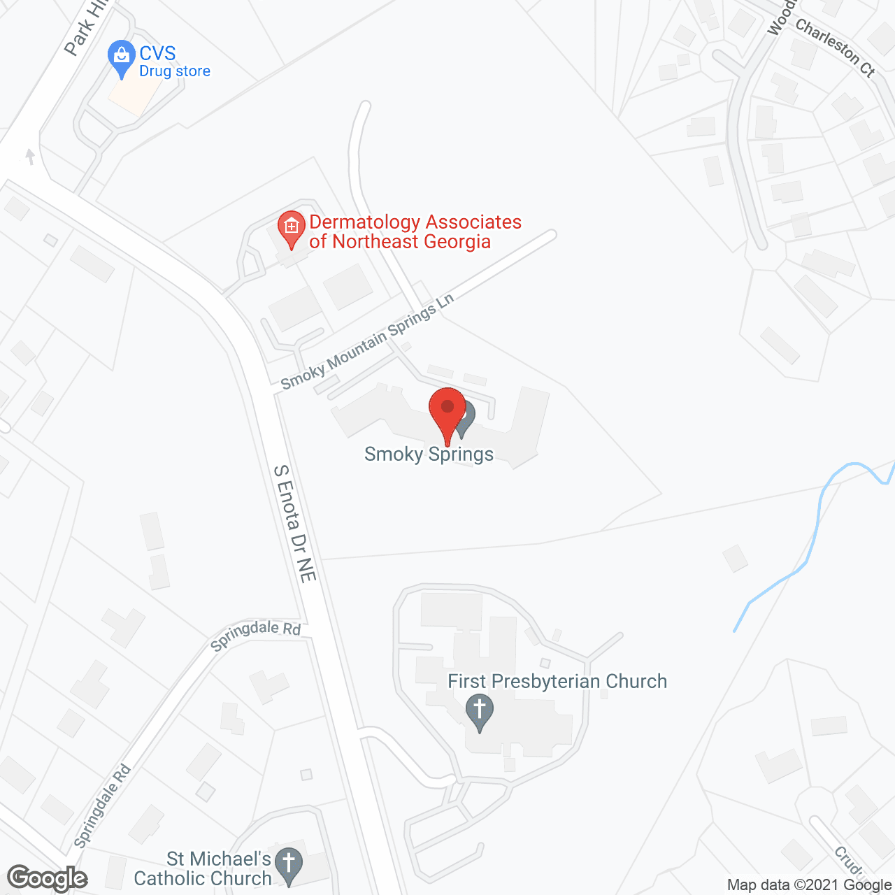 Map of the neighborhood around Holiday Smoky Springs