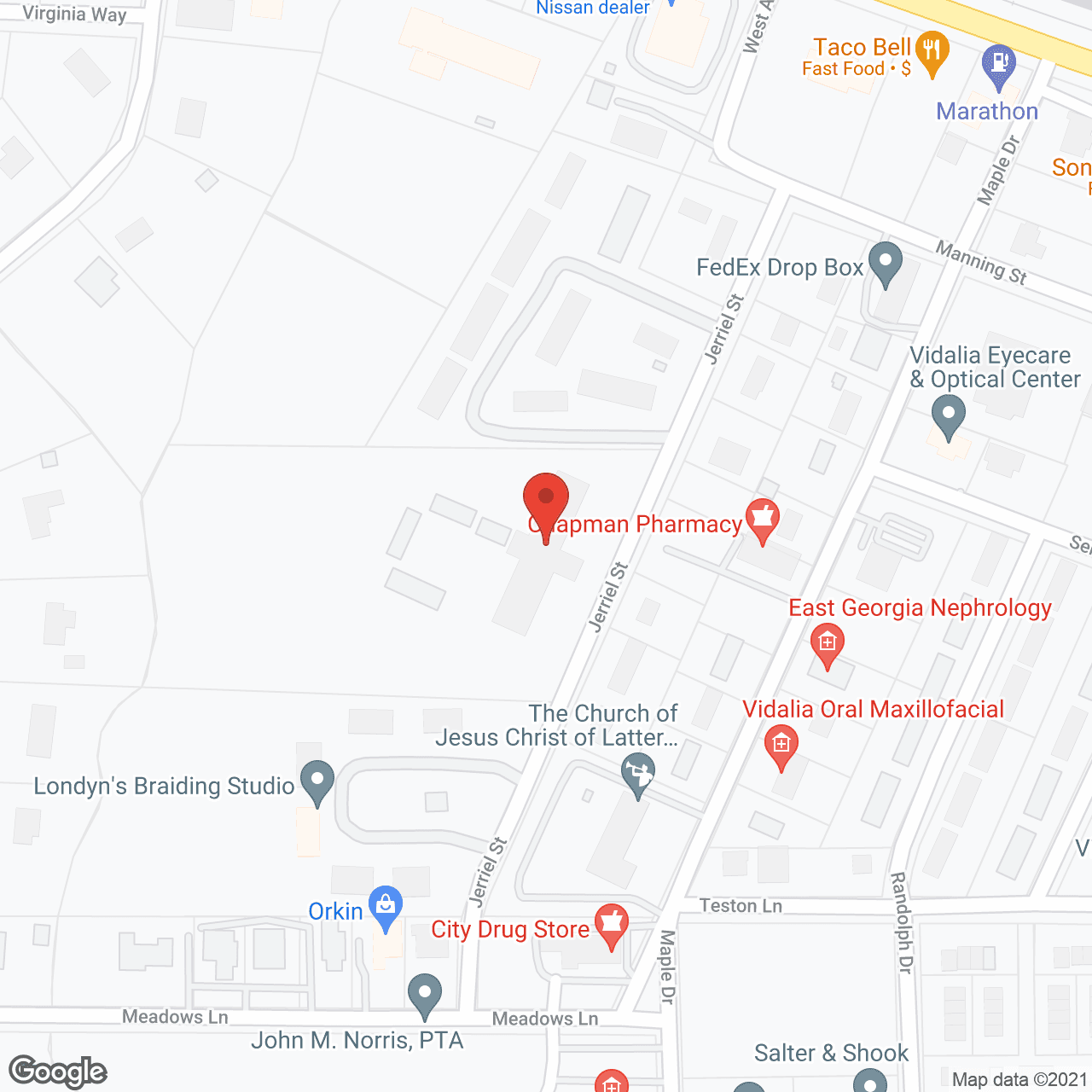Map of the neighborhood around Summer's Landing