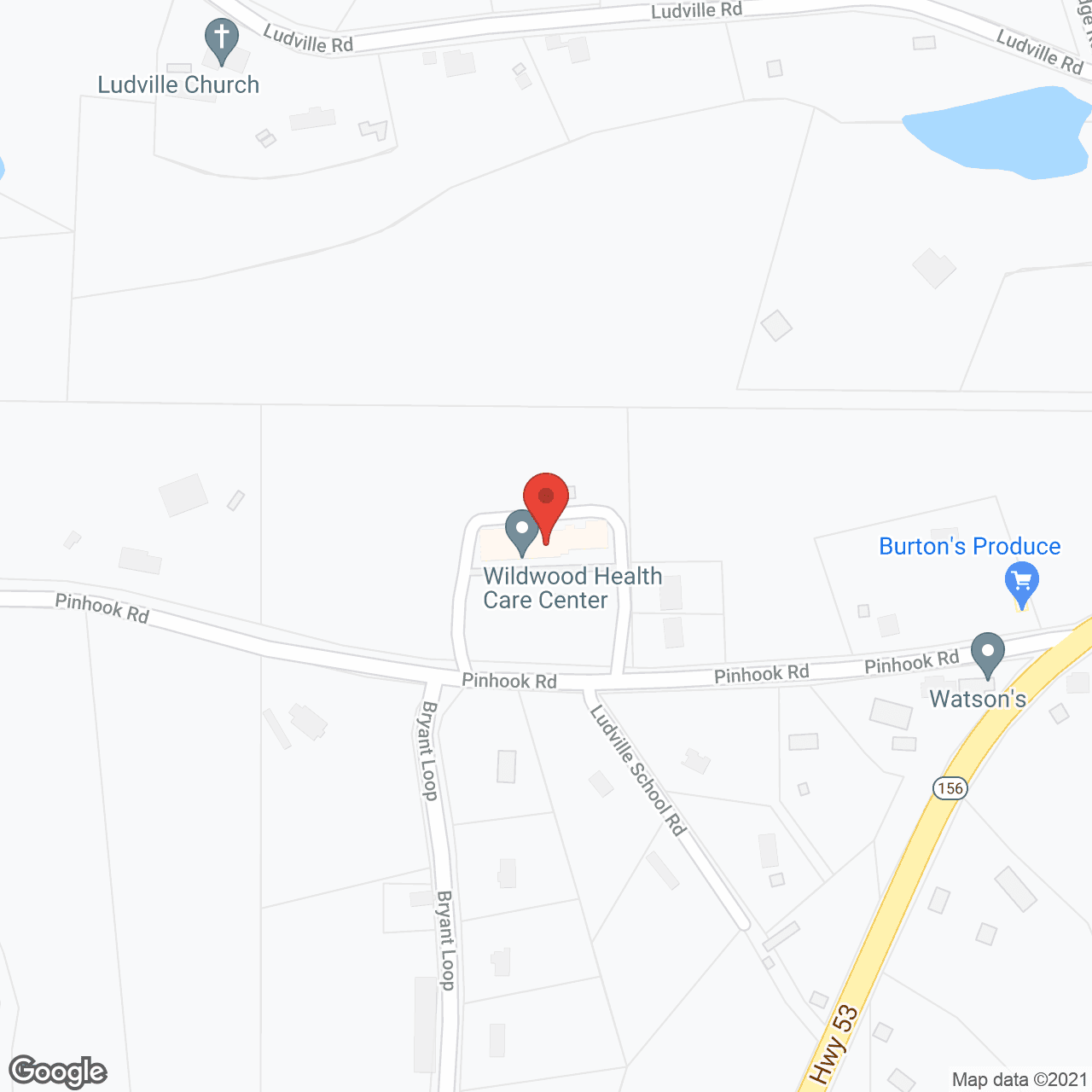 Map of the neighborhood around Wildwood Health Care Inc