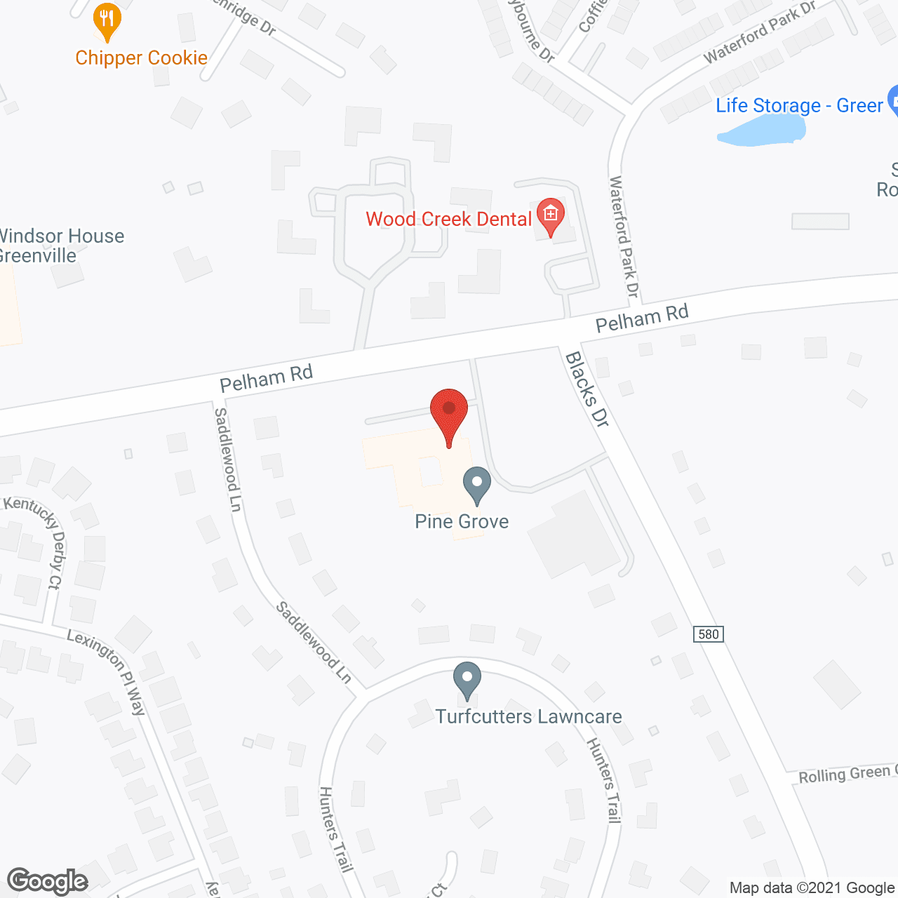 Map of the neighborhood around Pine Grove Senior Living