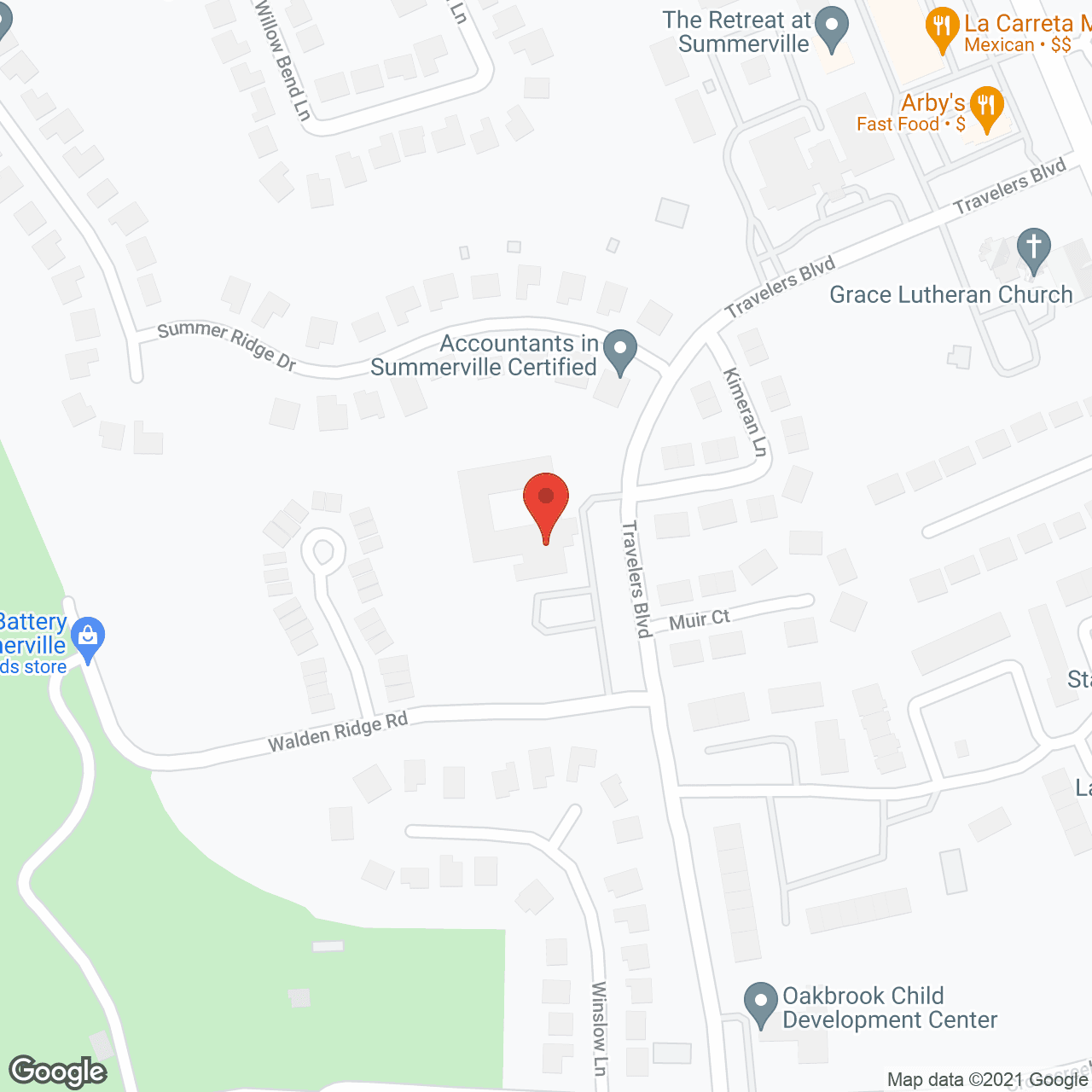 Map of the neighborhood around Oakbrook Health & Rehab Ctr