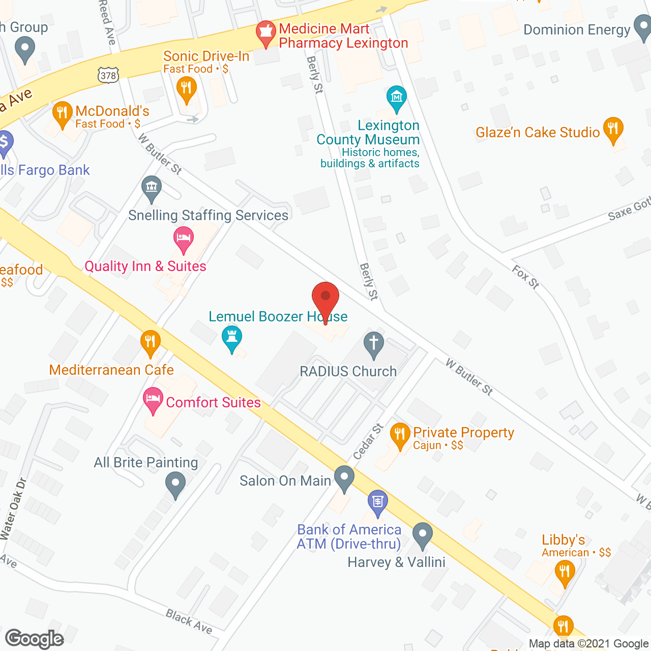 Map of the neighborhood around Blair Haus Inc