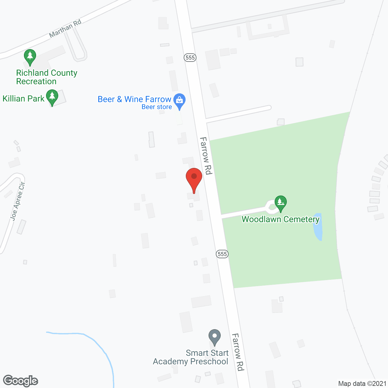 Map of the neighborhood around Carson's Community Care