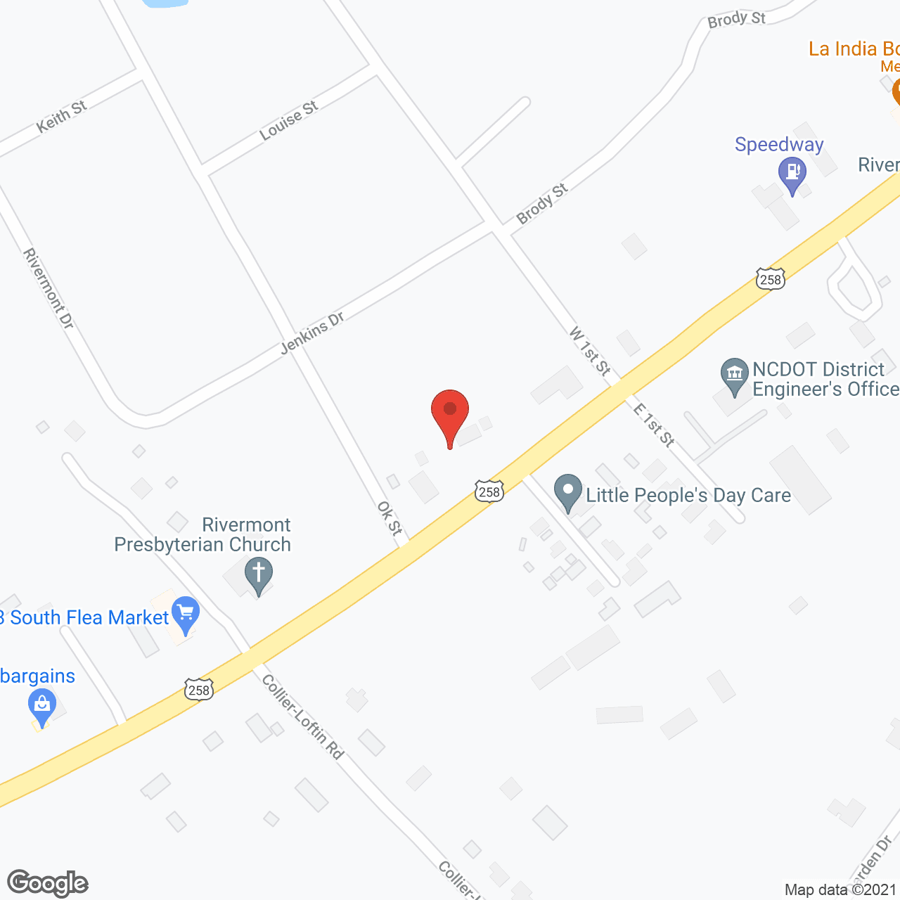 Map of the neighborhood around Farmville Healthcare