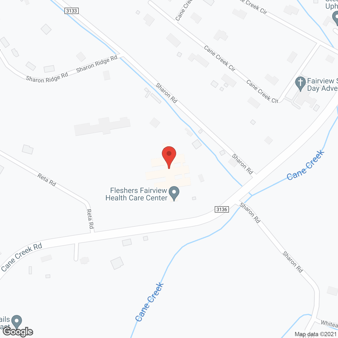 Map of the neighborhood around Flesher's Fairview Rest Home