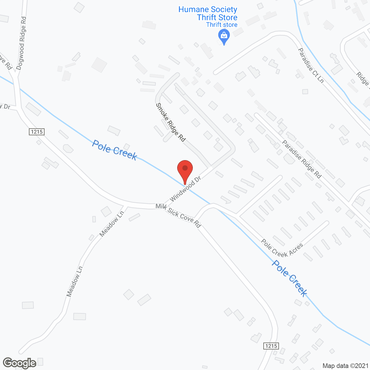 Map of the neighborhood around Windwood II