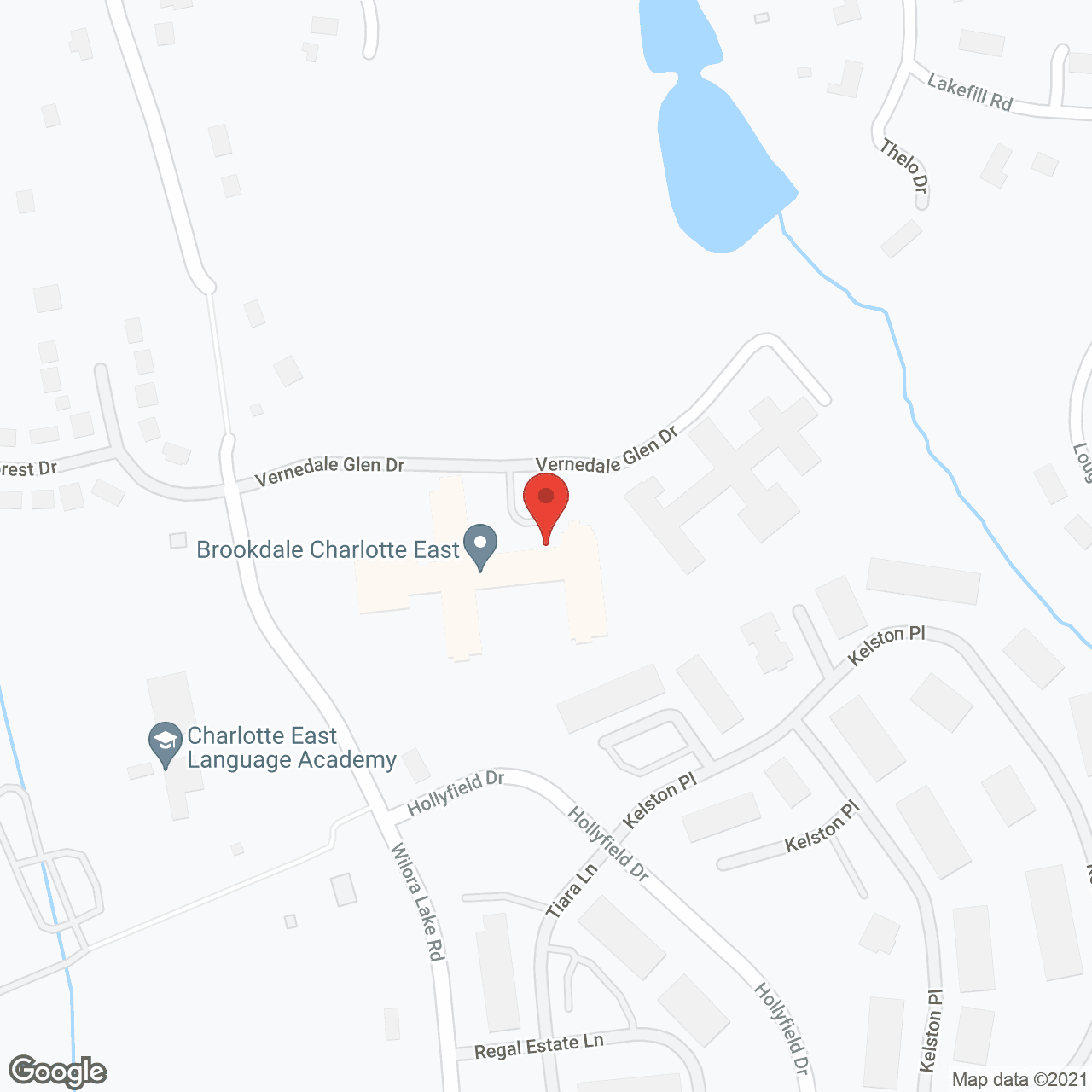 Map of the neighborhood around Wilora Lake Health Care Ctr