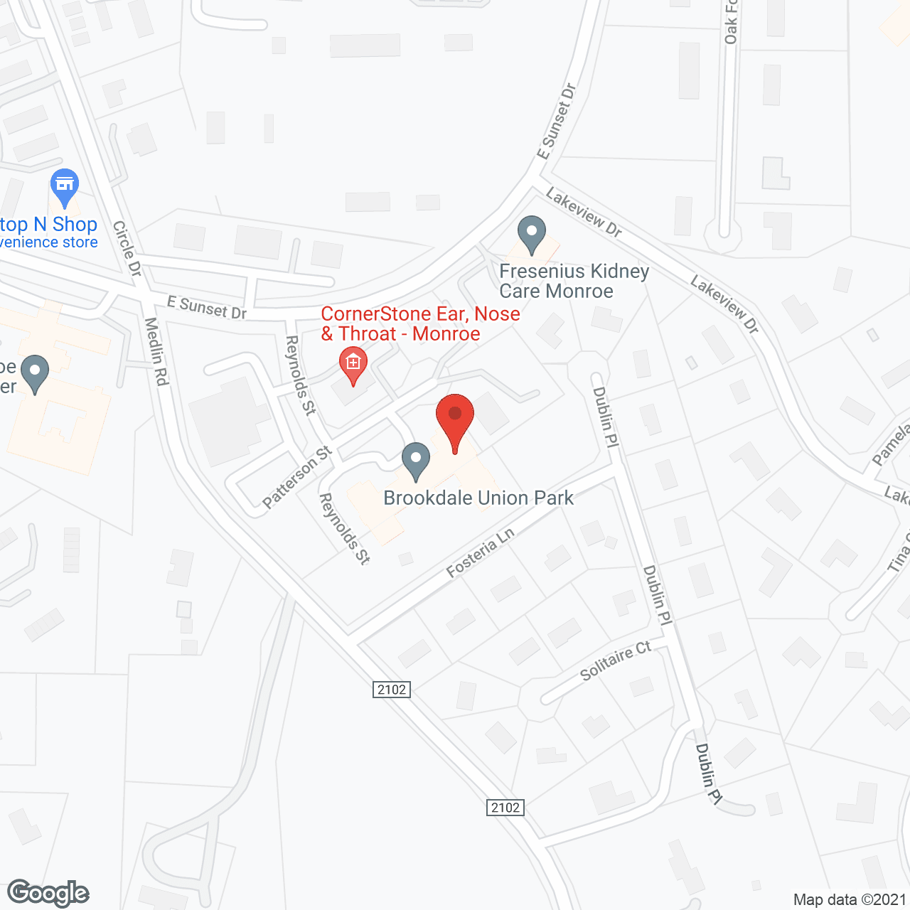Map of the neighborhood around Brookdale Union Park